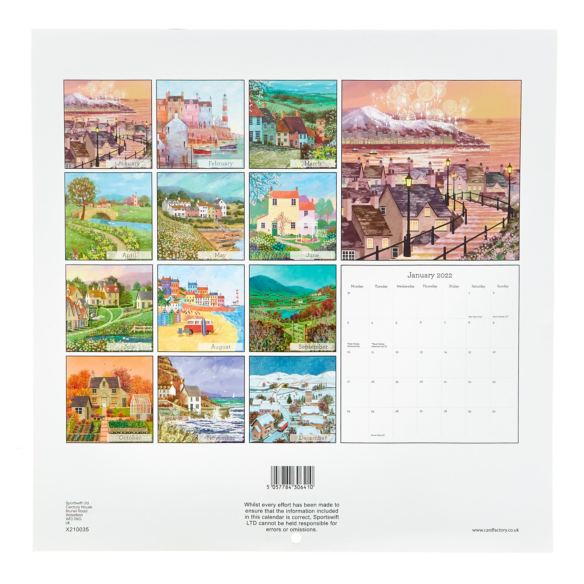 Buy Square 2022 Holidays At Home Calendar for GBP 2.00 Card Factory UK