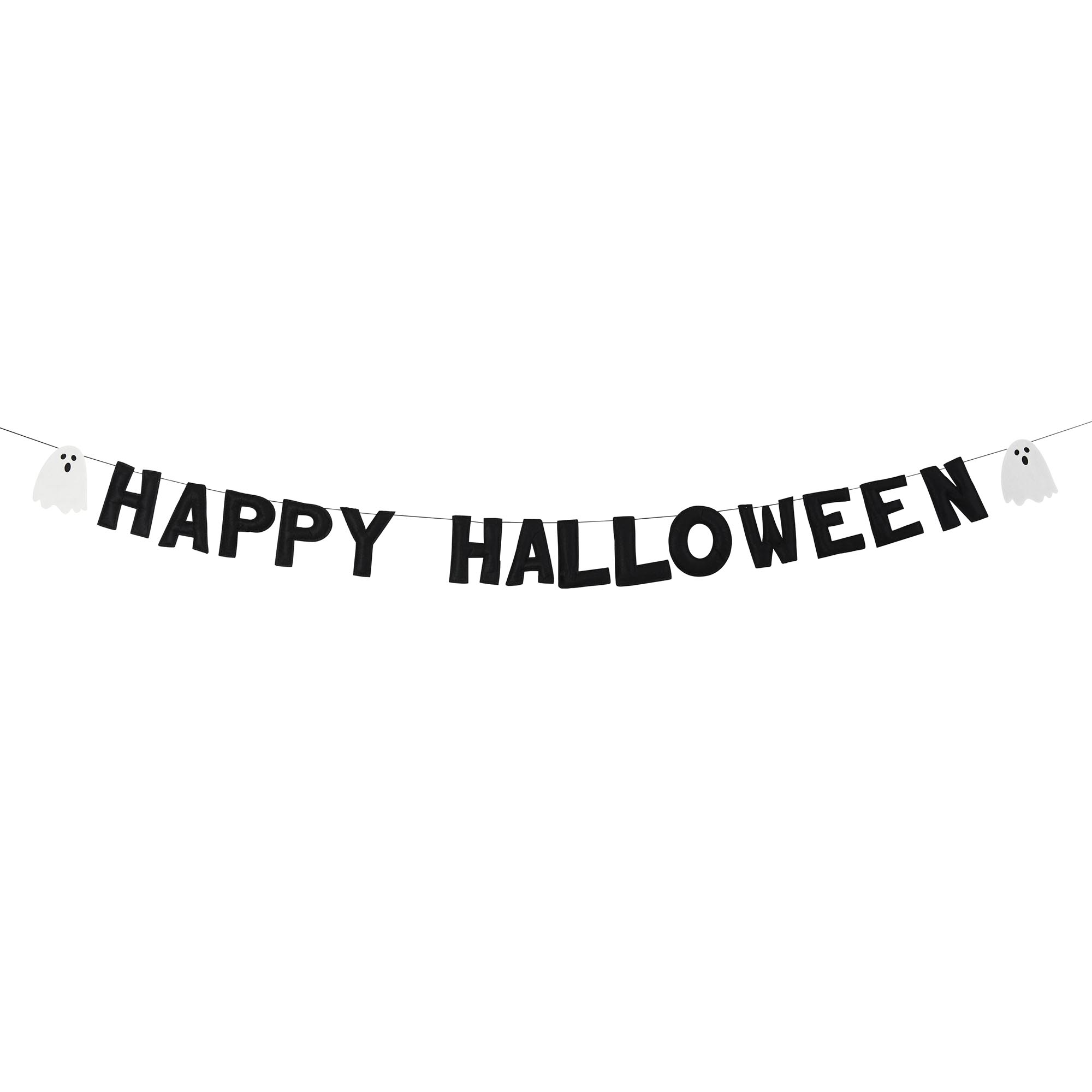 Ghost Happy Halloween Felt Banner 2m