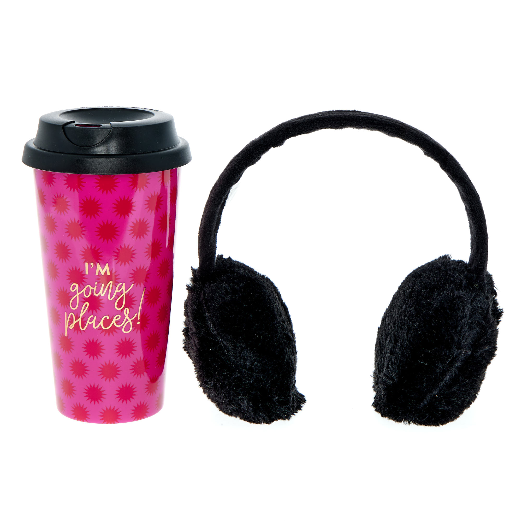 On The Move Cosy Travel Mug & Ear Muffs Set