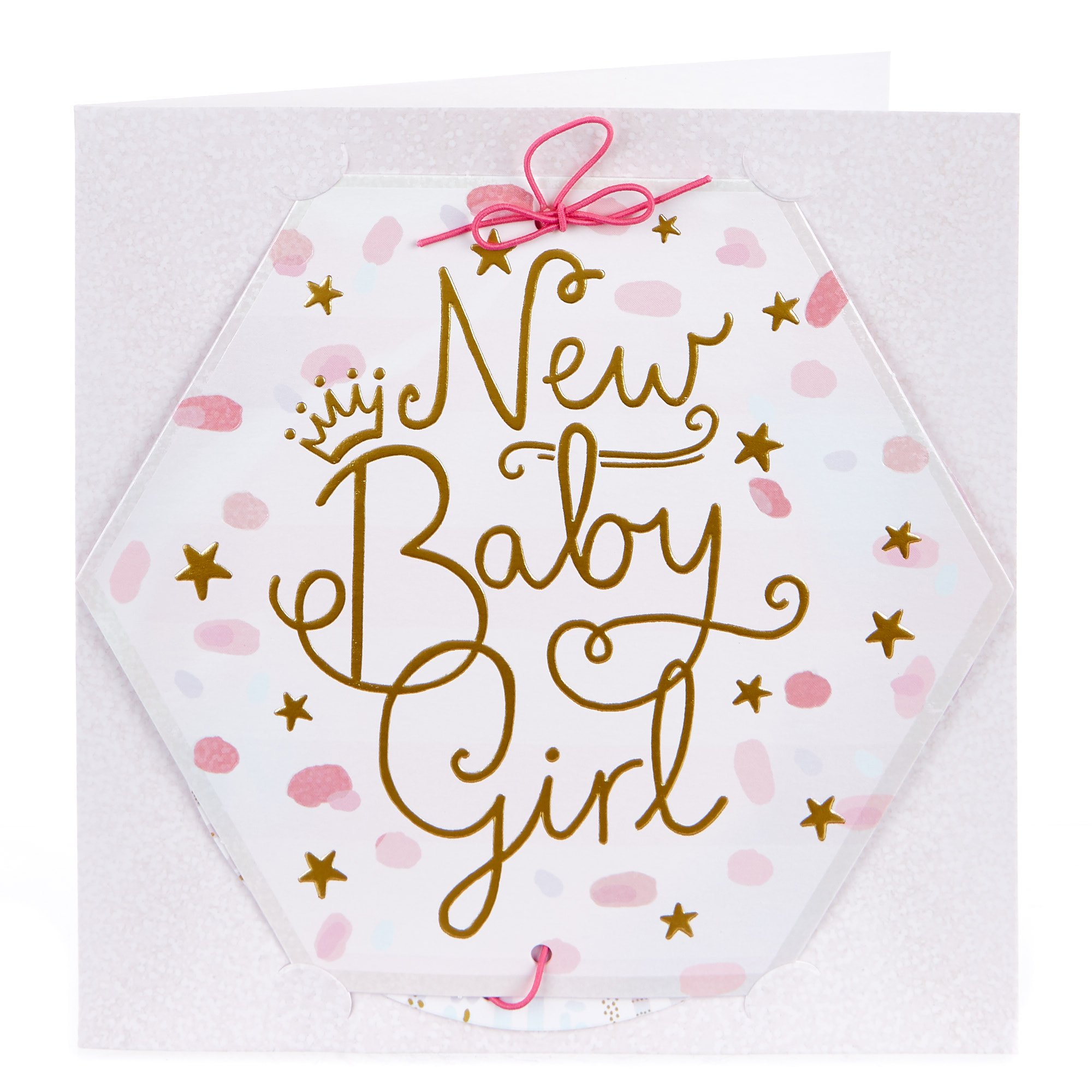 Boutique Collection New Baby Girl Photo Keepsake Card