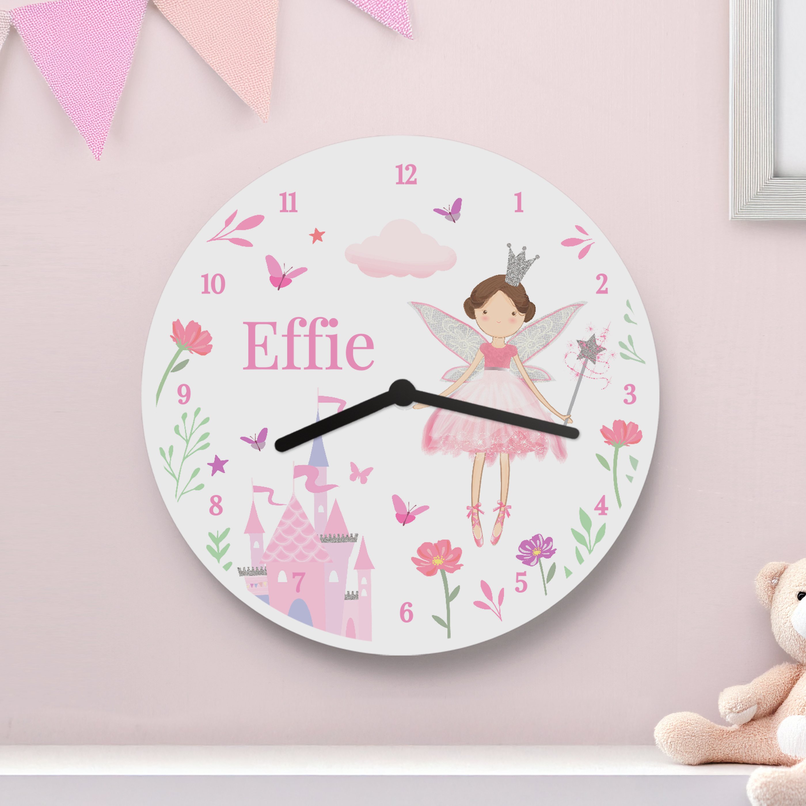 Personalised Fairy Princess Clock