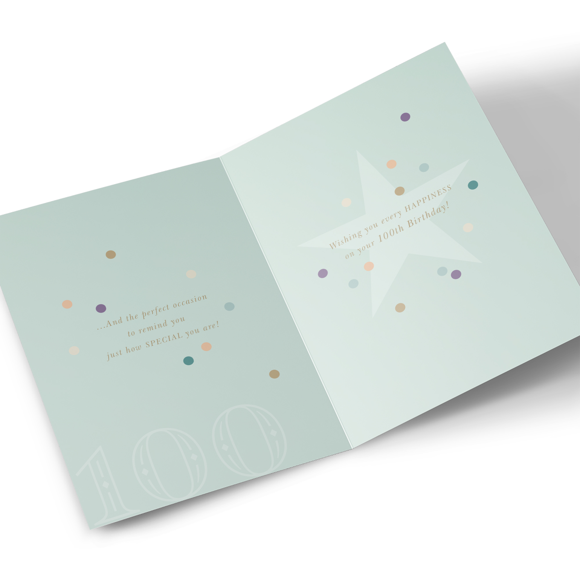100th Birthday Card - Celebration of So Many Wonderful Years