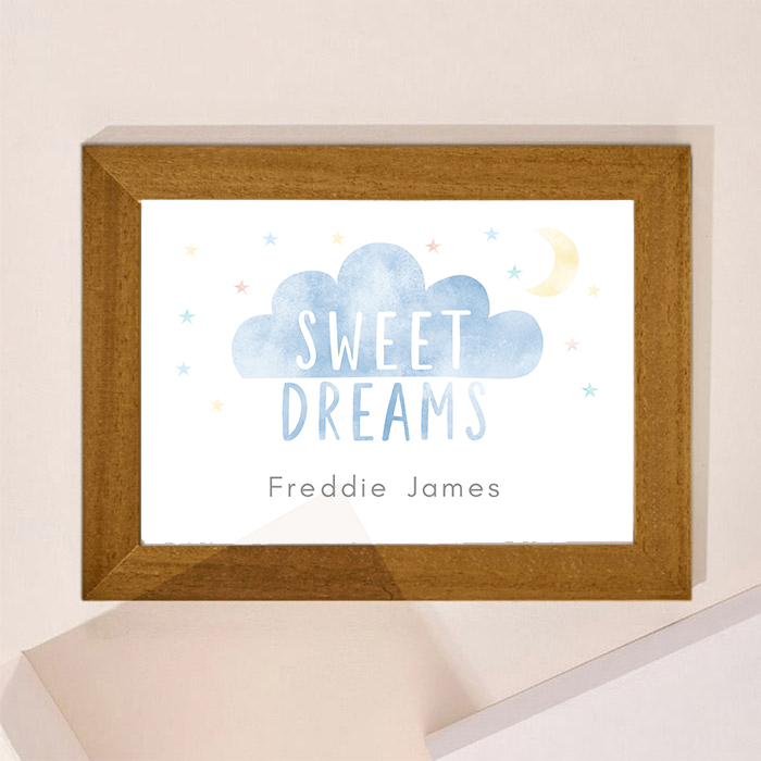 Personalised Sweet Dreams Landscape Framed Print