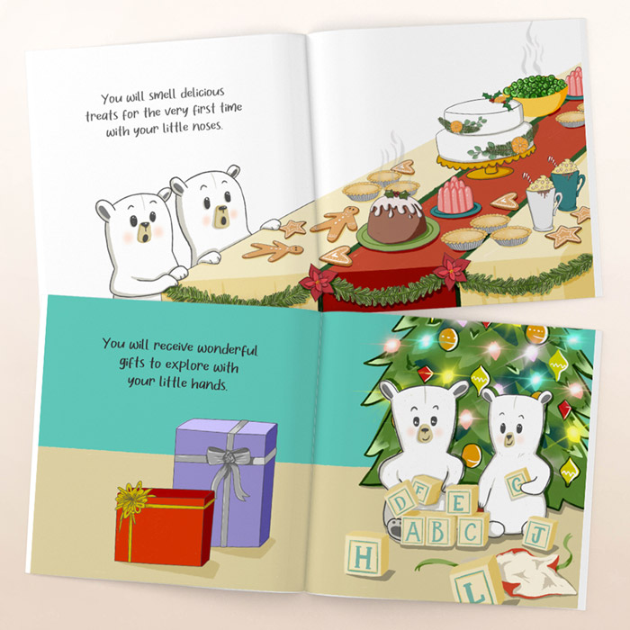 Personalised First Christmas Book For Twins