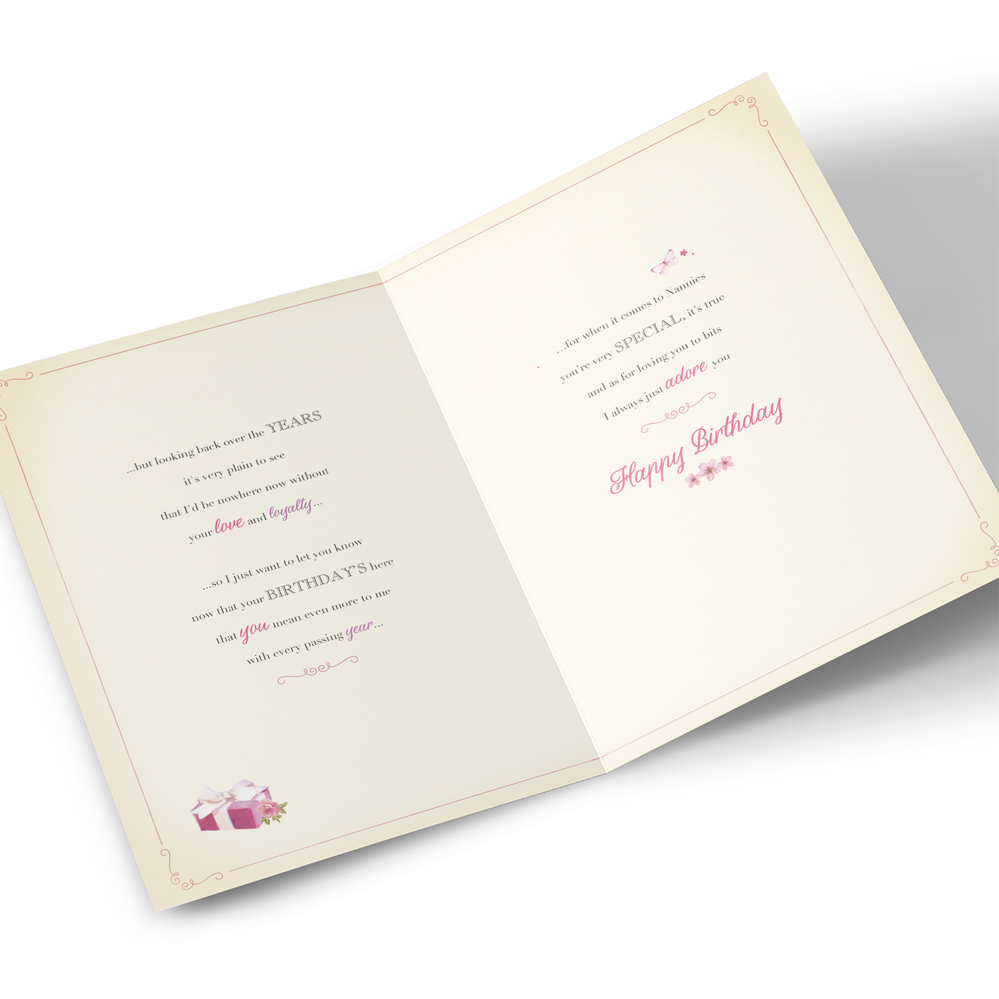 Birthday Card - On Your Birthday and Always Poem, Nannie