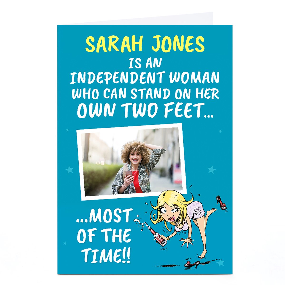 Photo Birthday Card - An Independent Woman