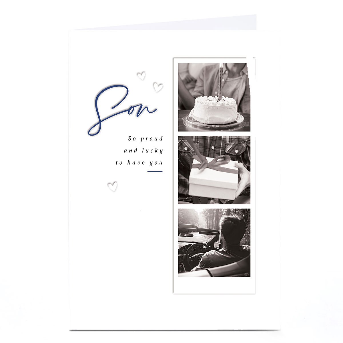 Personalised Birthday Card - Classic Polaroid Strip, Son