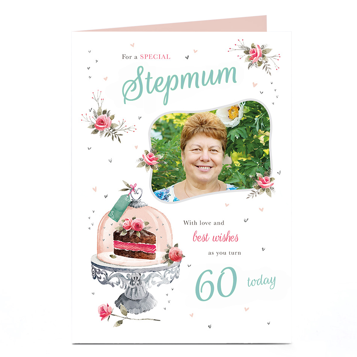 Photo Birthday Card - Love & Best Wishes Cake