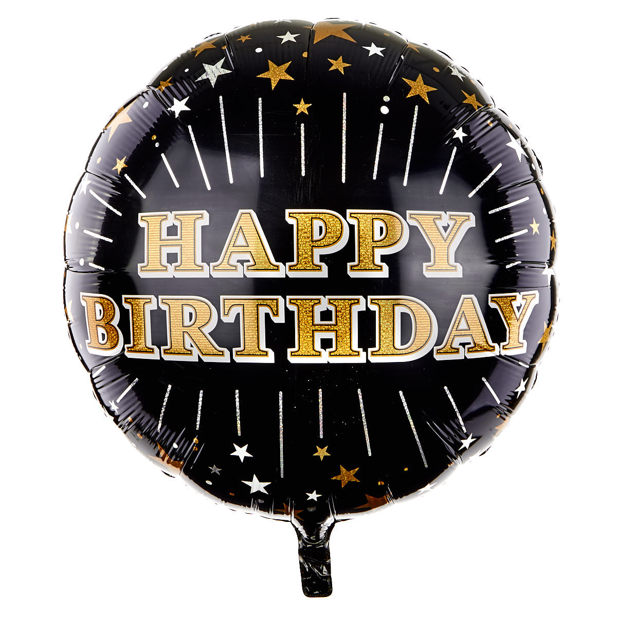 Black & Gold Foil Birthday Balloons
