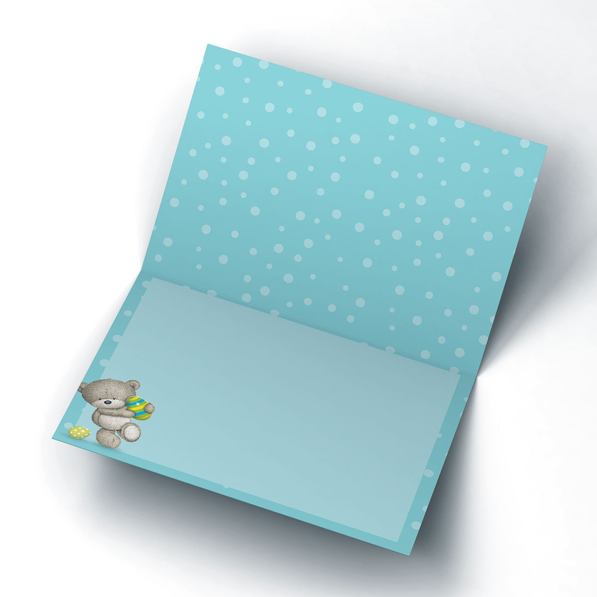 Hugs Photo Upload Easter Card - Blue & Green Spots & Stripes