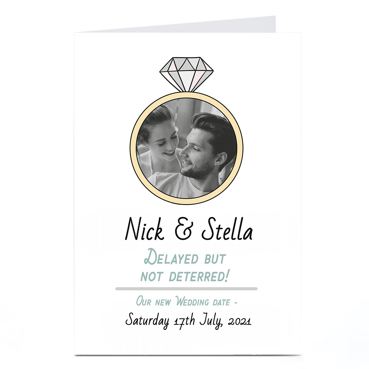 Photo Wedding Invitation - Delayed Not Deterred