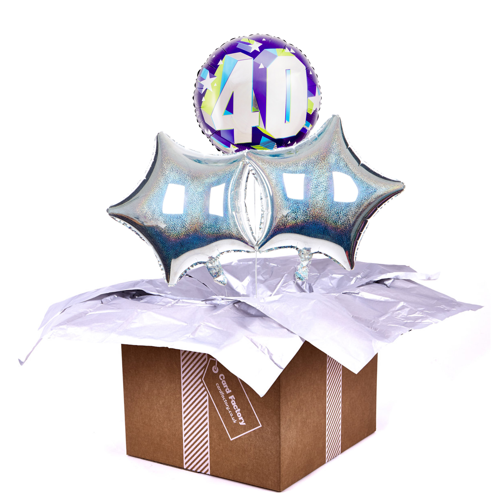 Inflated 40th discount birthday balloons