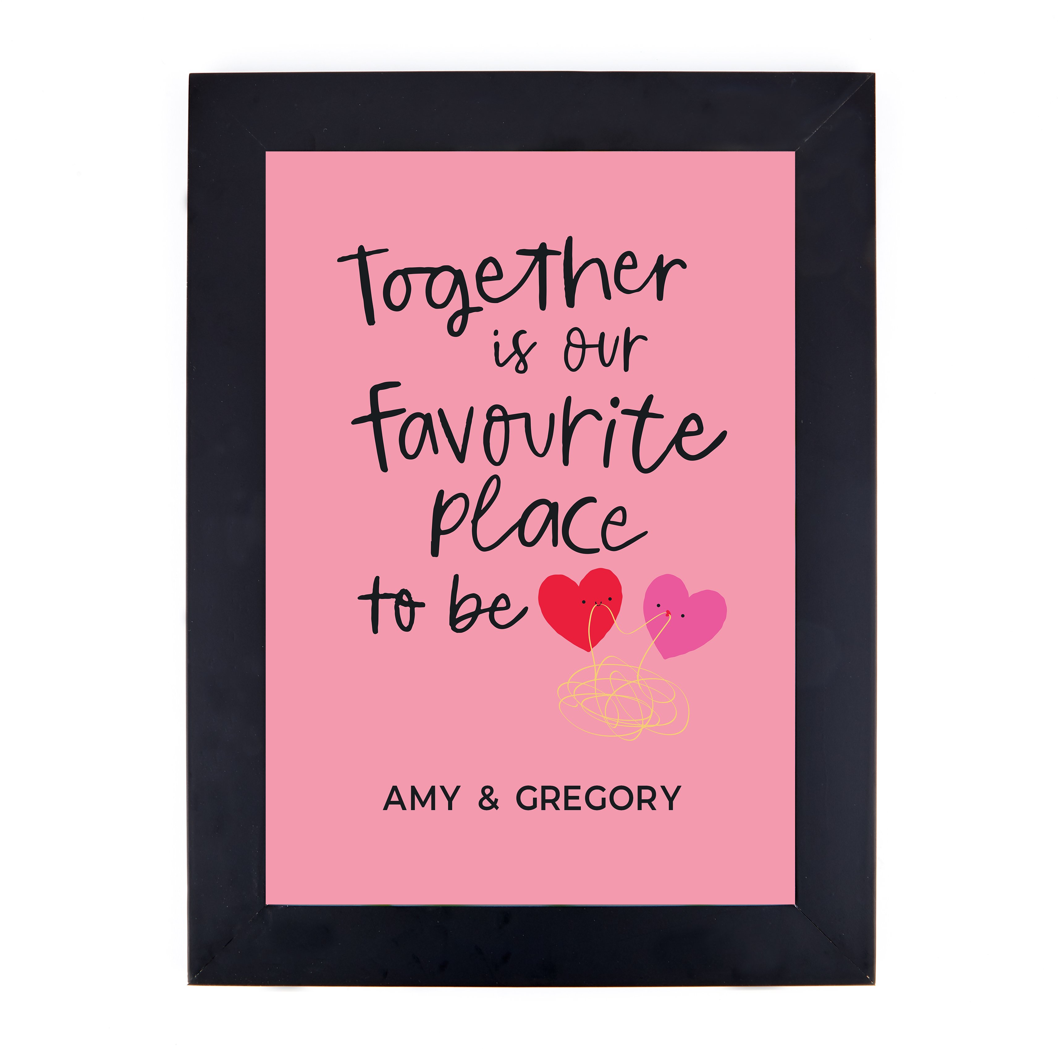 Personalised Valentine's Day Print - Together Is My Favourite Place To Be