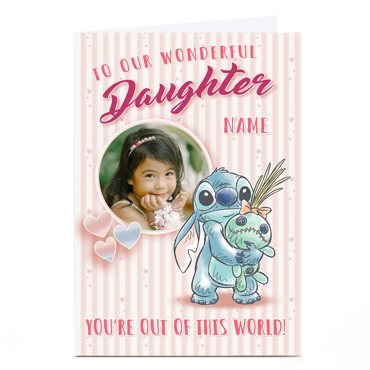 Photo Disney Stitch Birthday Card - Out of This World, Daughter