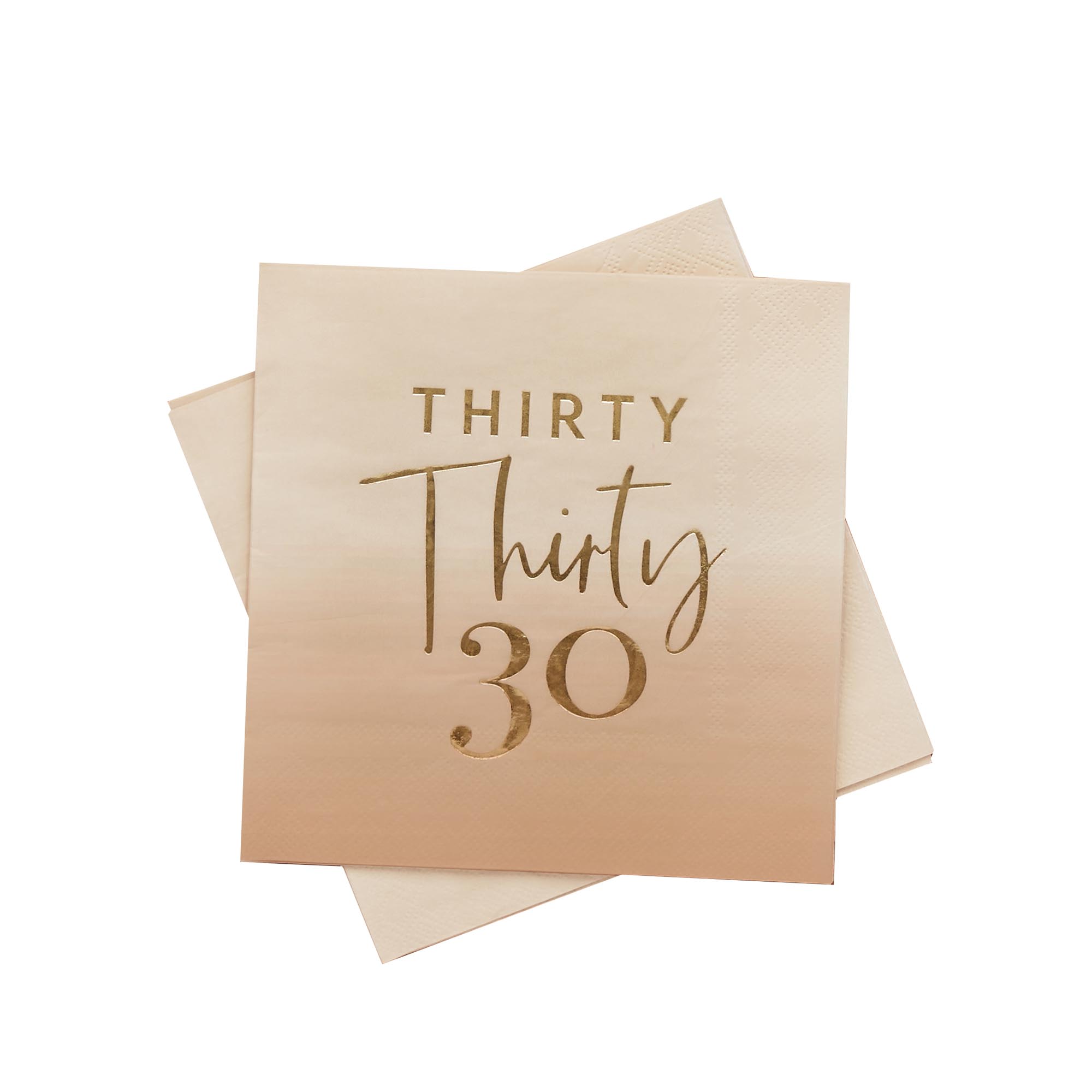 Gold Foiled Special Age Paper Napkins (Pack of 16) - Choose Your Milestone