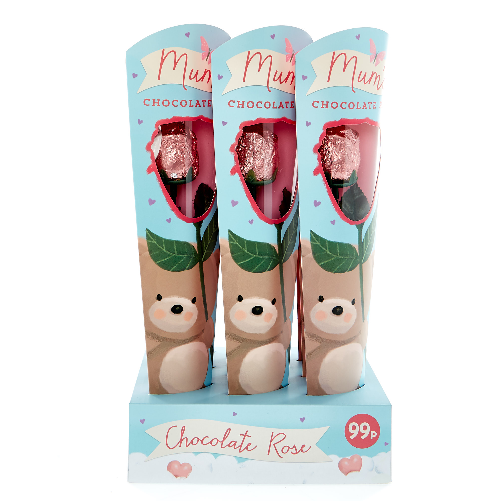 Hugs Bear Mum Chocolate Roses - Pack Of 9