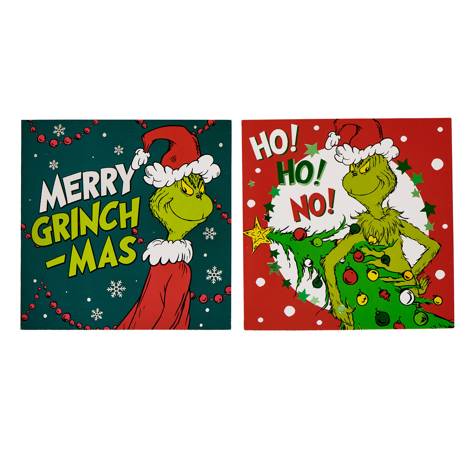 12 The Grinch Christmas Cards - 2 Designs