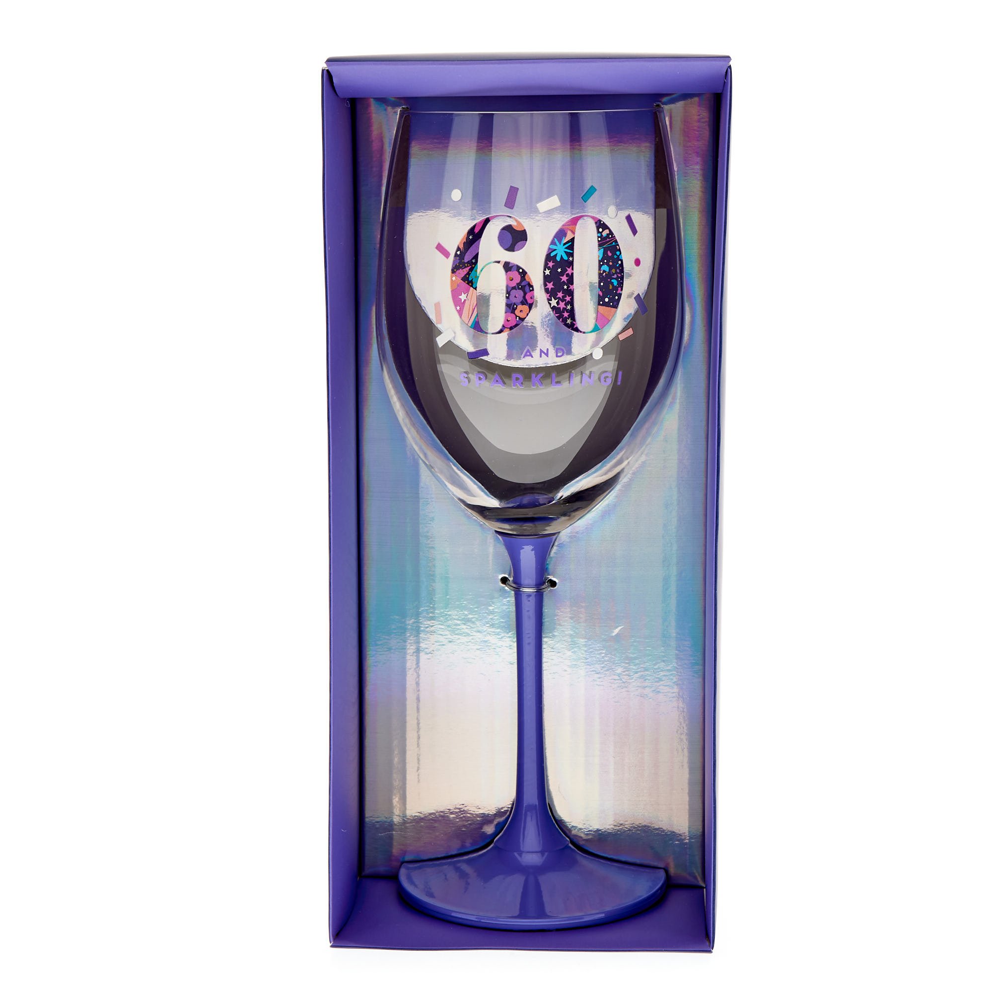 60 & Sparkling Wine Glass