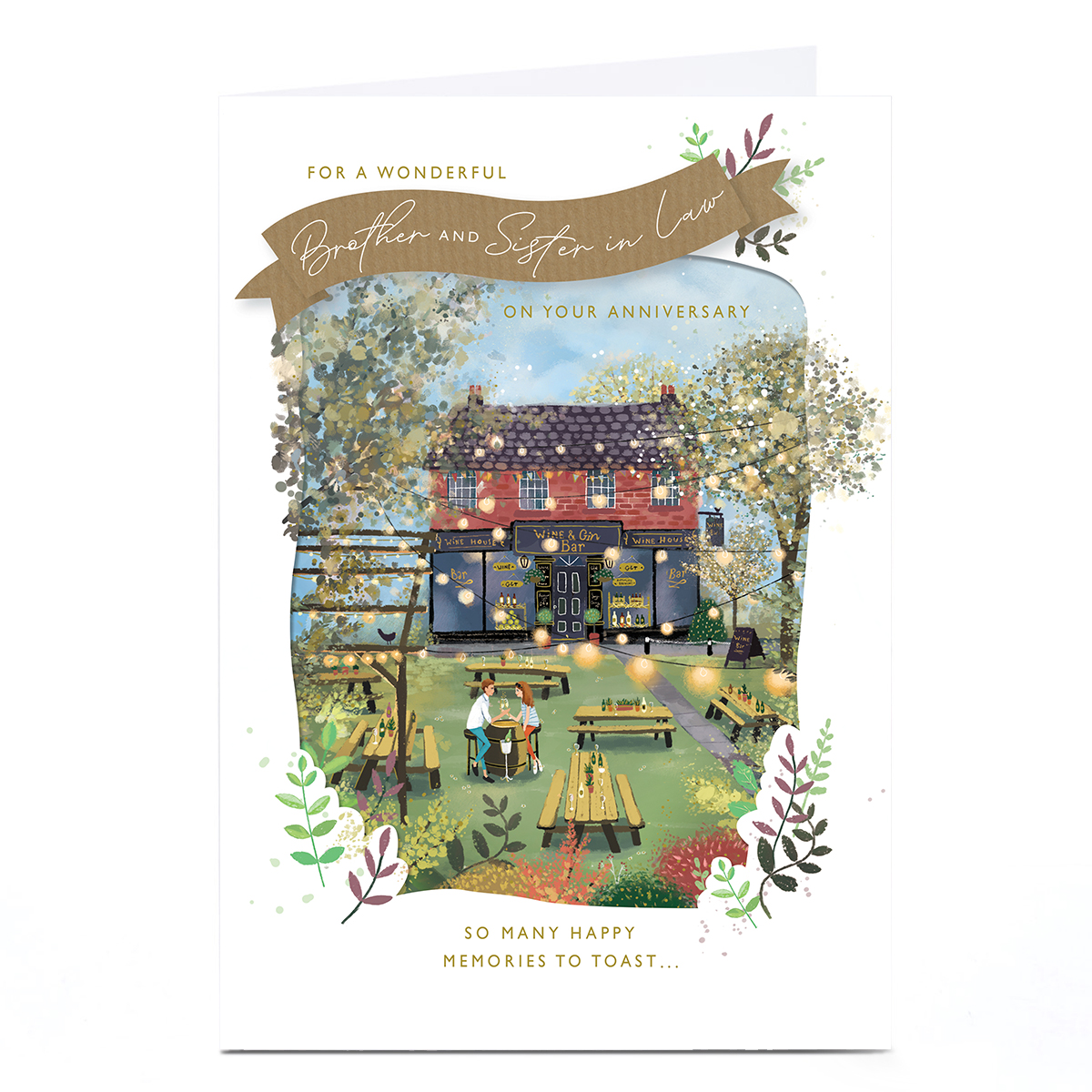 Anniversary Card - So Many Memories to Toast, Brother and Sister in Law
