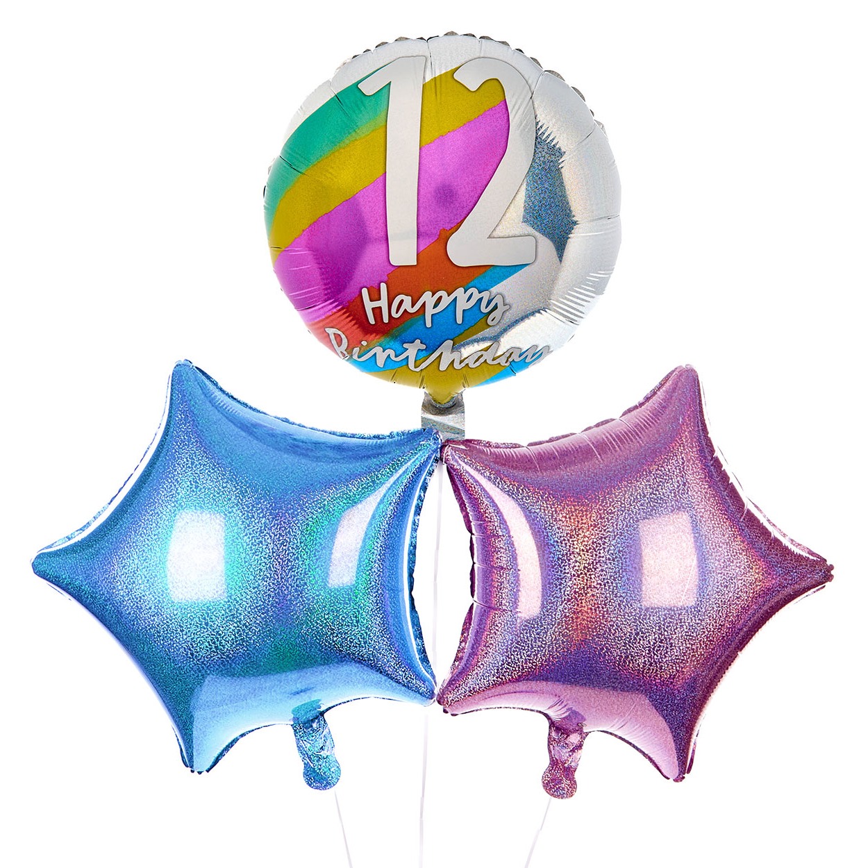 Happy 12th Birthday Balloon Bouquet - DELIVERED INFLATED!