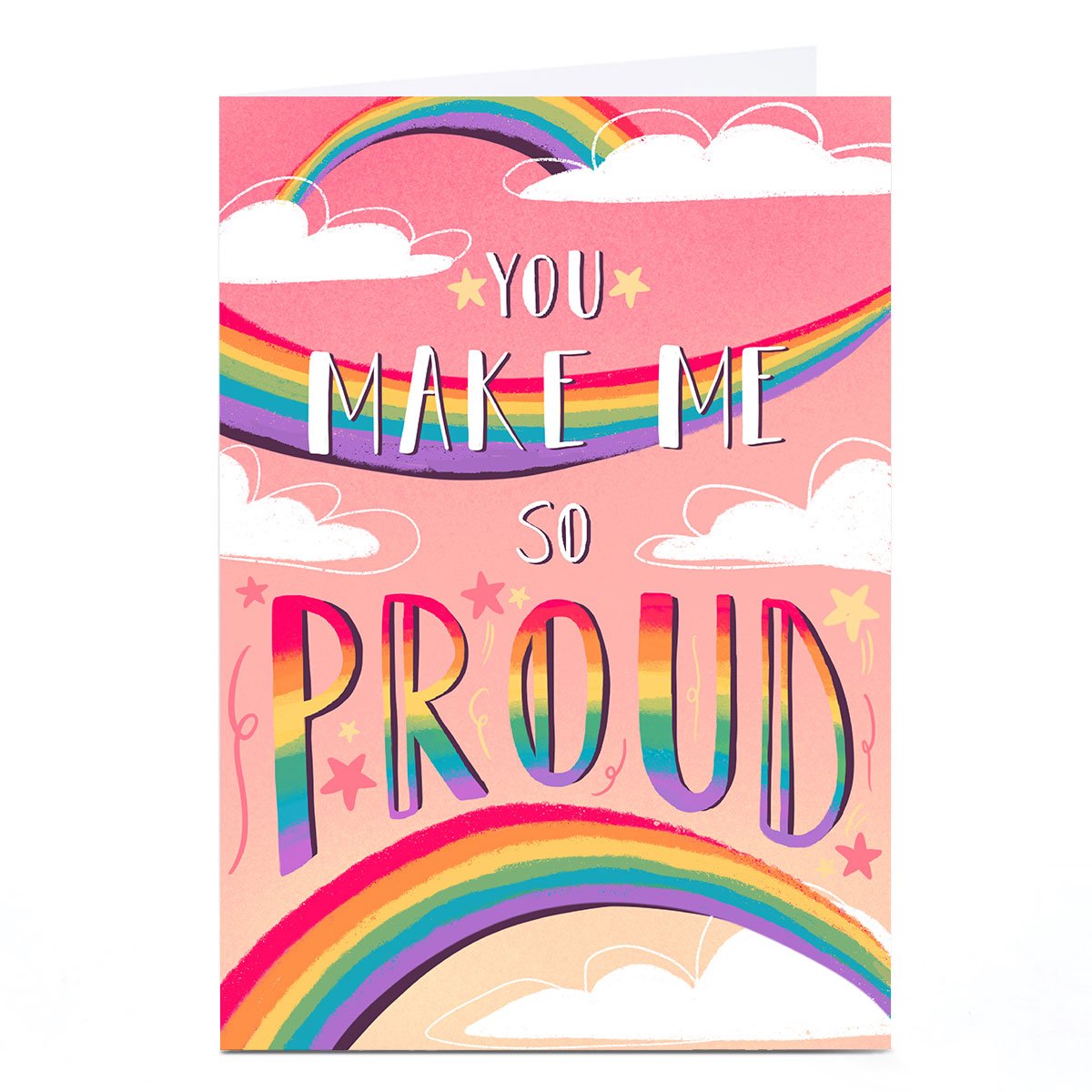 Personalised Raluca Farcas Card - Make Me Proud, Pink