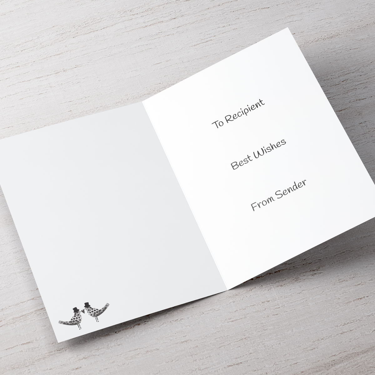 Personalised Wedding Card - Mr & Mr, Love Birds