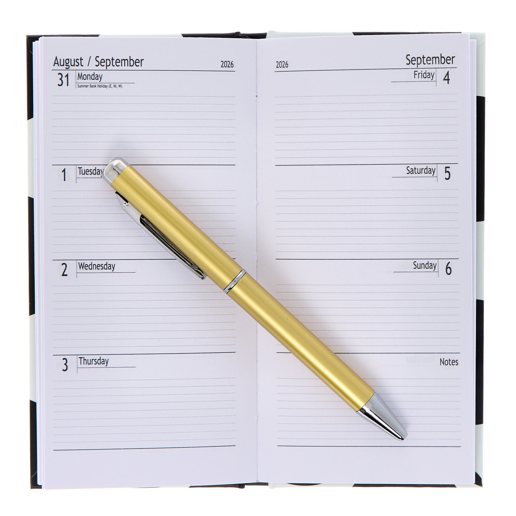Slim Polka Dot 2026 Boxed Diary With Pen