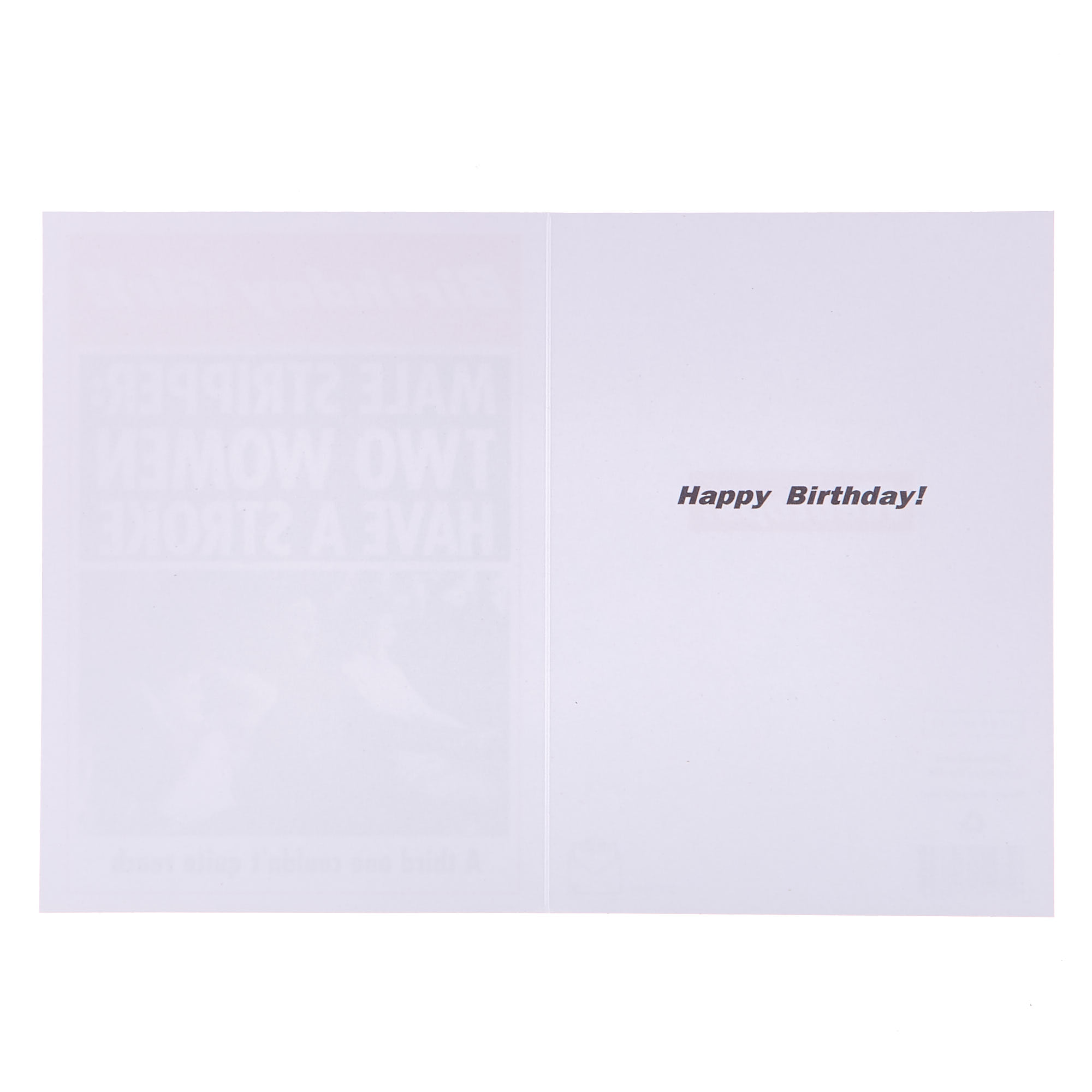 Birthday Card - Birthday Girl Male Stripper