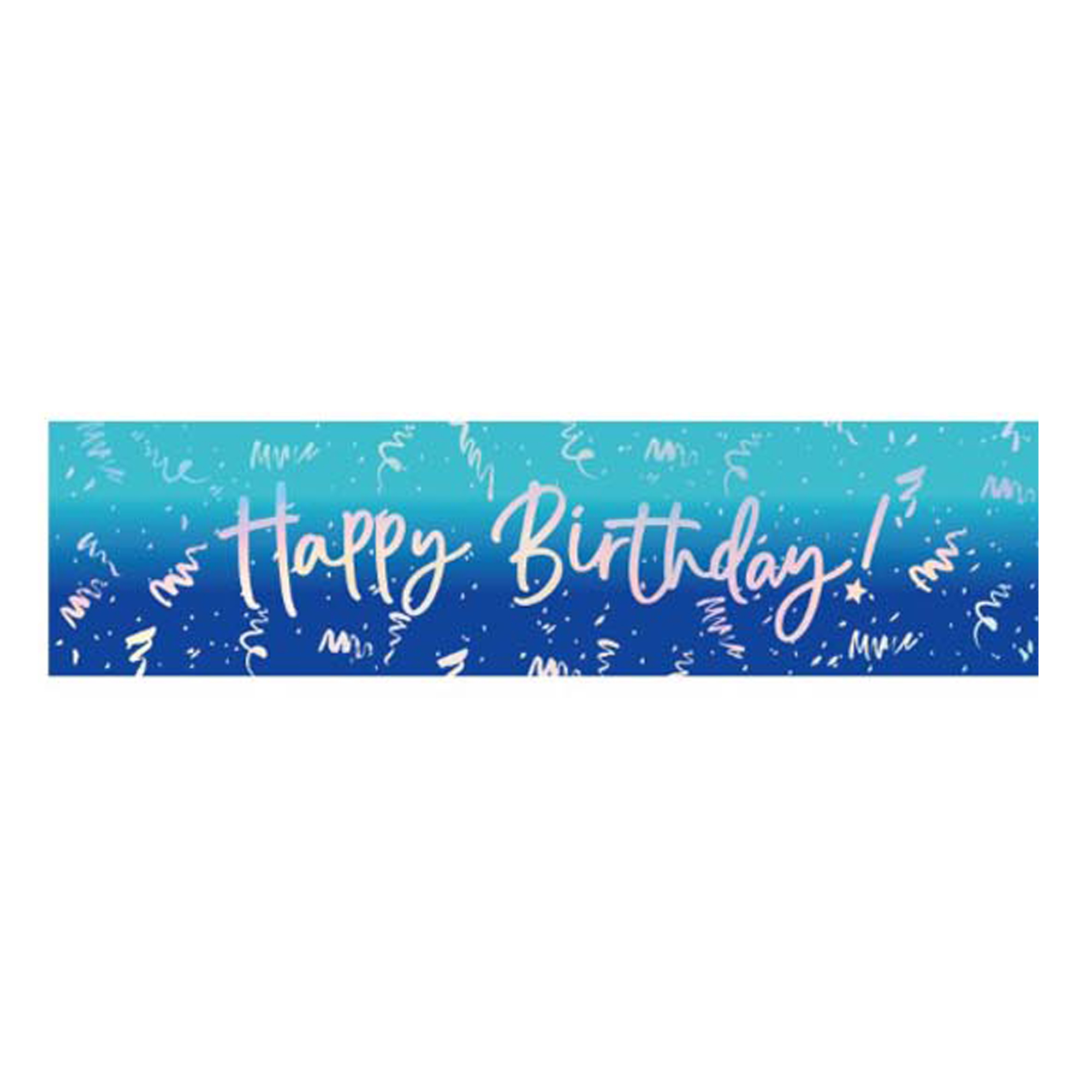Blue Ombre Happy Birthday Banner