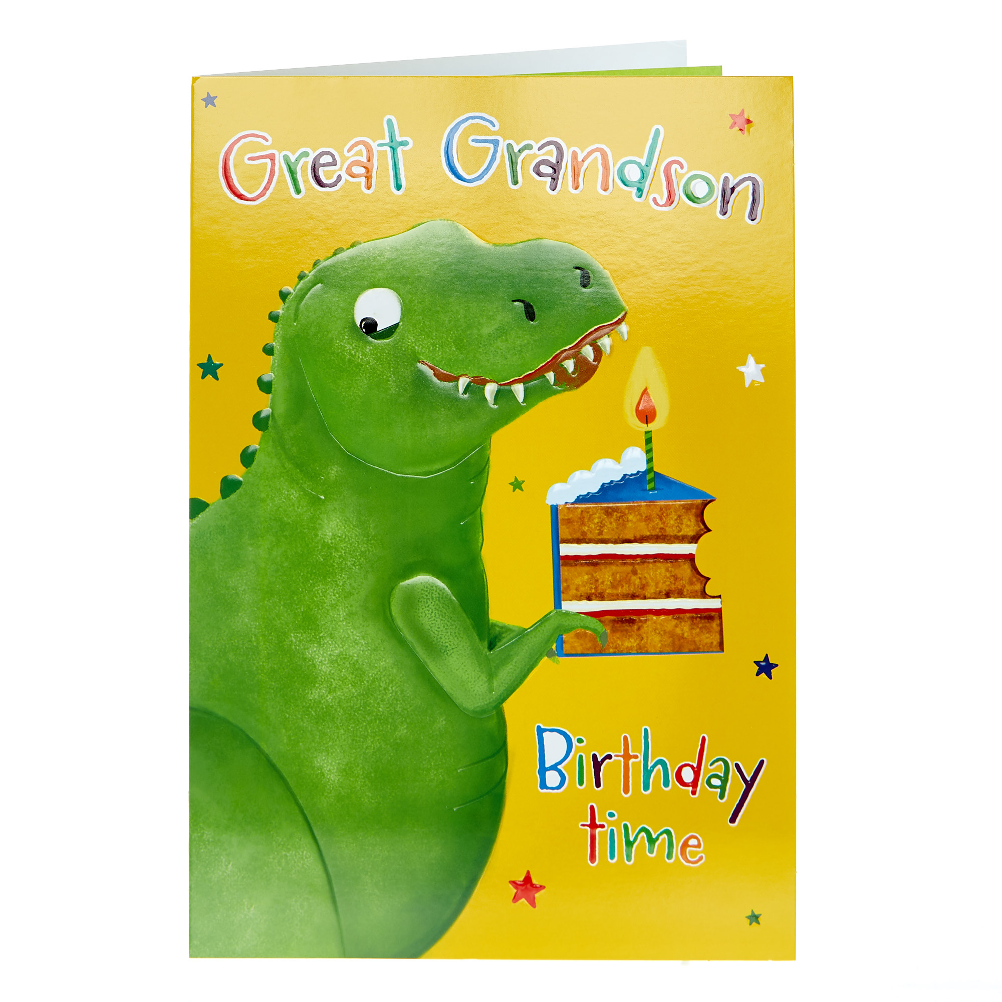 Birthday Card - Great Grandson T-Rex