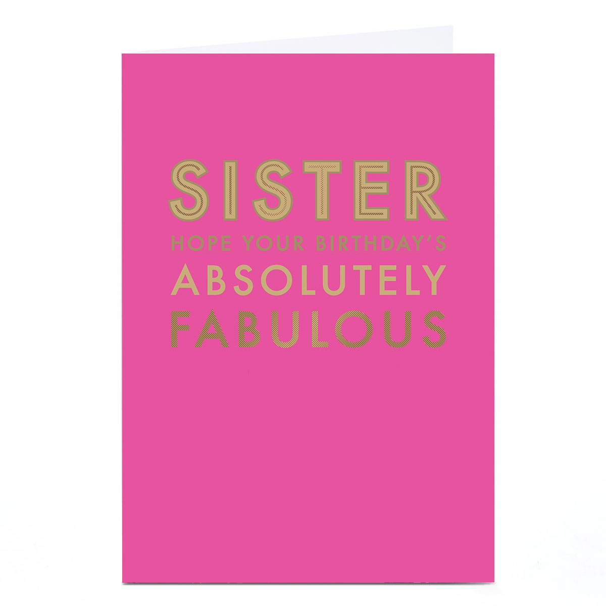 Birthday Card - Absolutely Fabulous Birthday, Sister