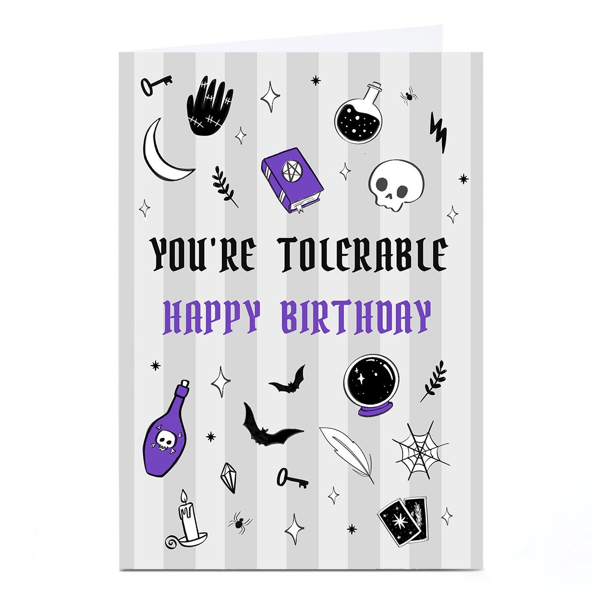 Personalised Birthday Card - You're Tolerable