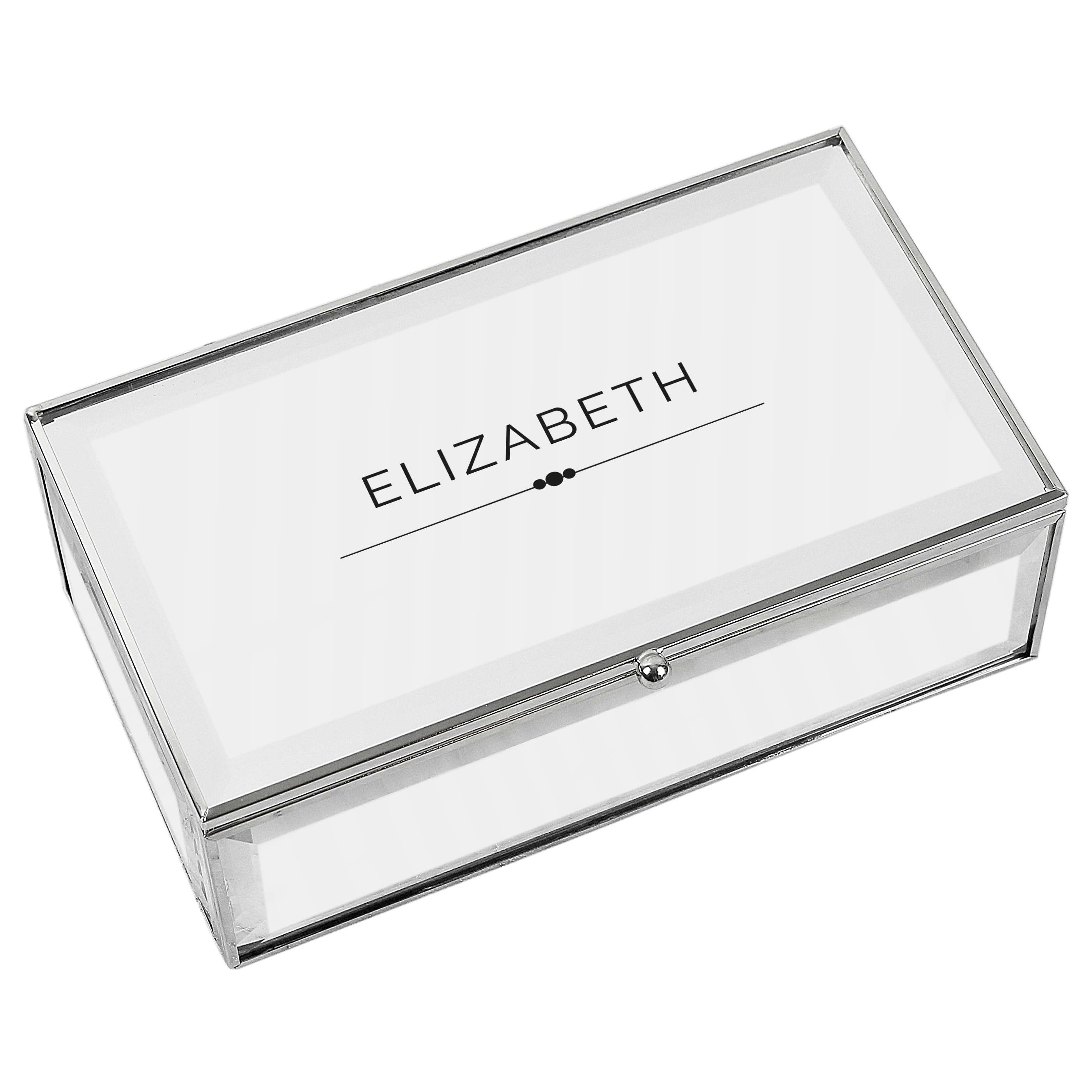 Personalised Classic Mirrored Jewellery Box