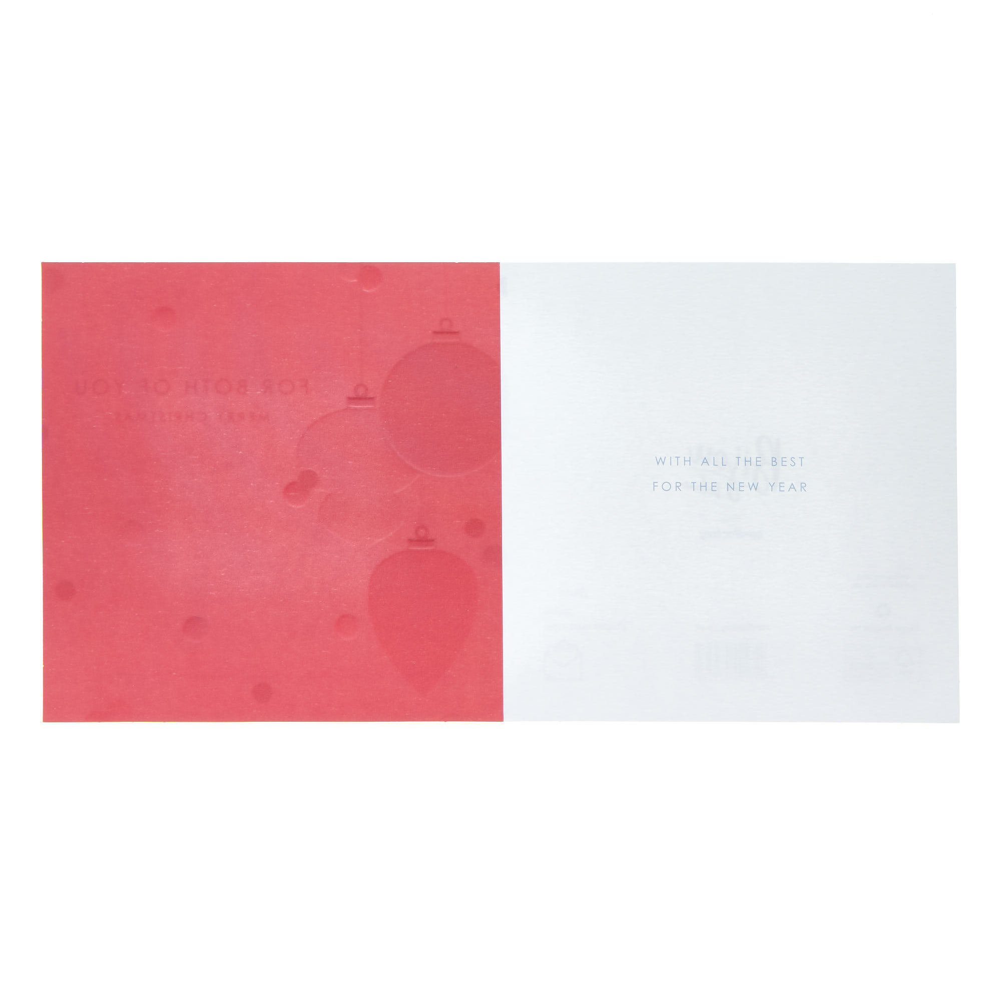 For Both Of You Polka-Dot Baubles Christmas Card