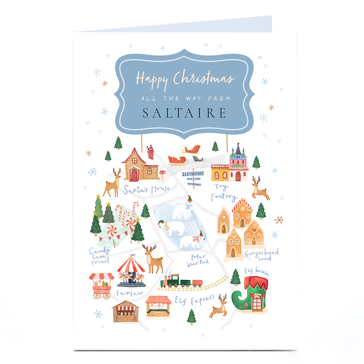 Personalised Christmas Card - All the Way From...