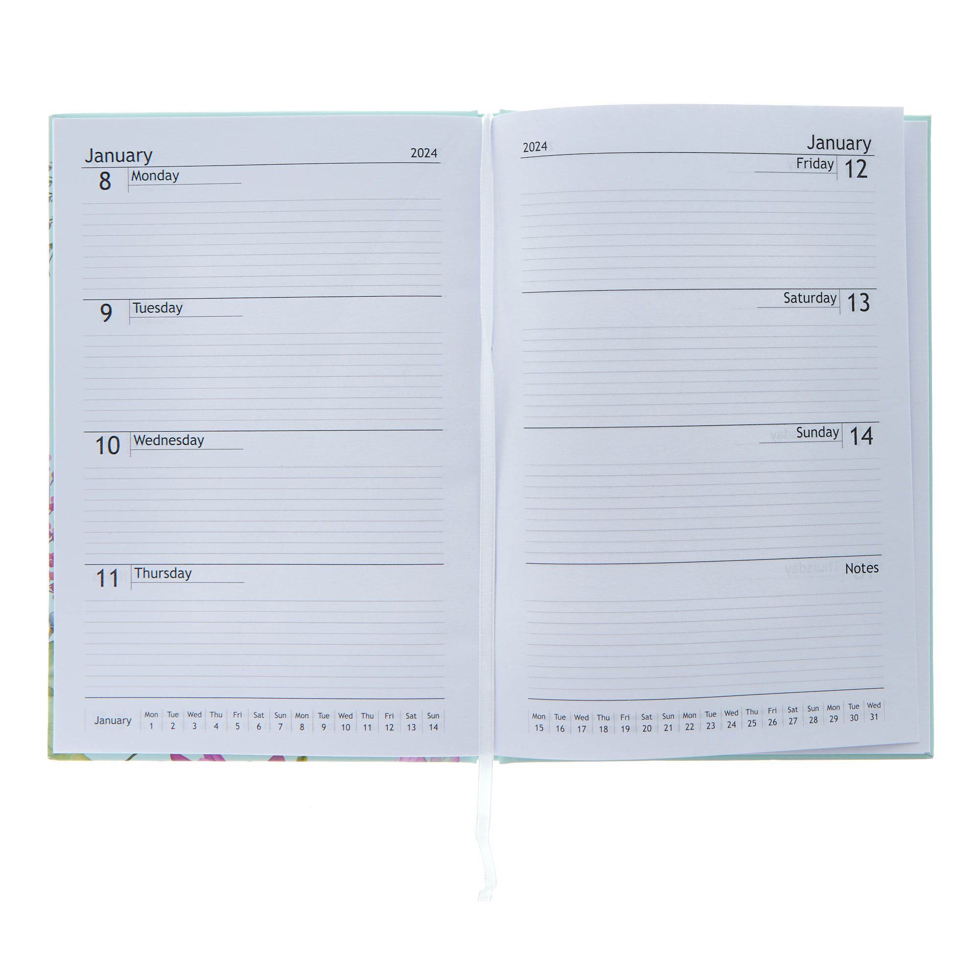 Floral A5 2024 Academic Diary