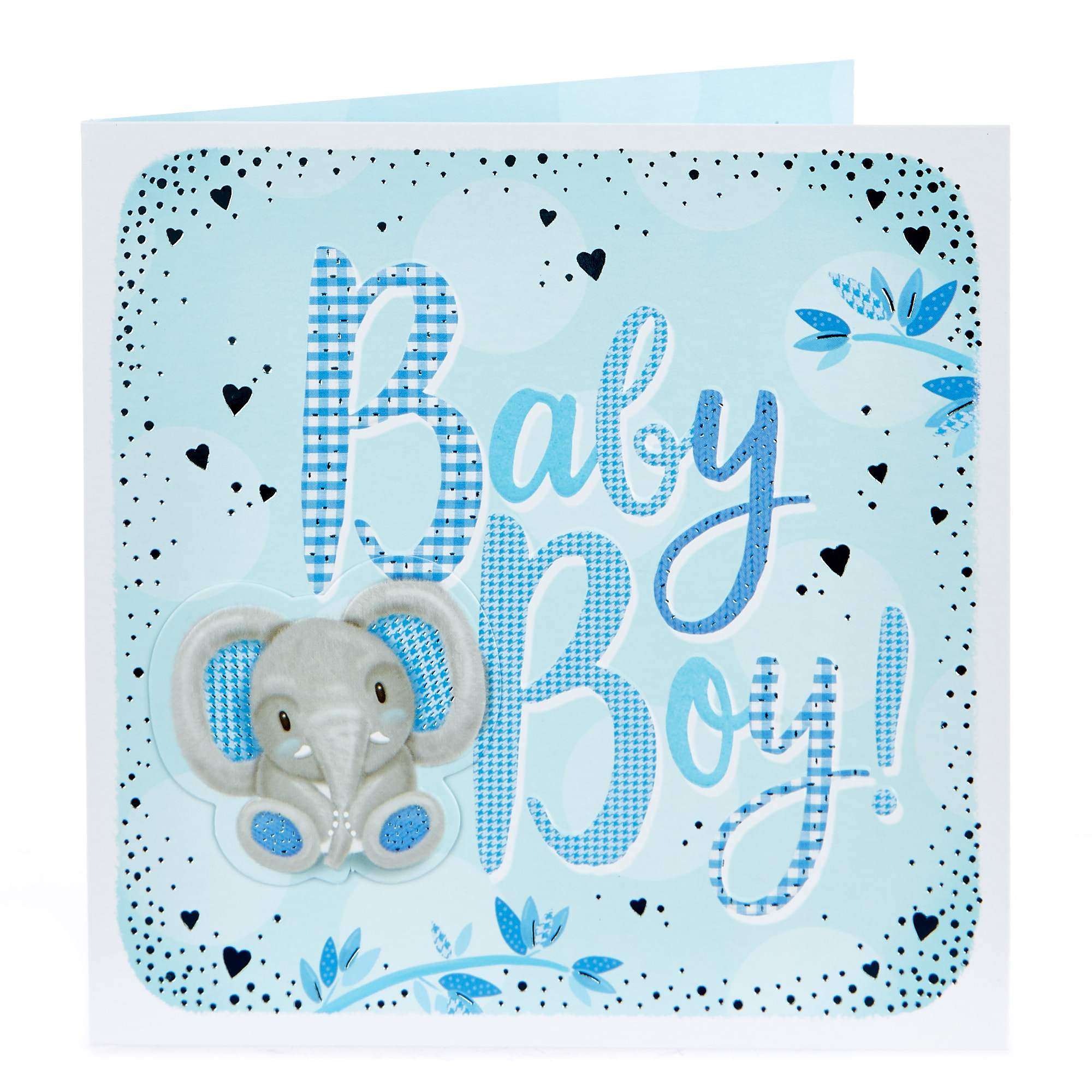 Boutique Collection New Baby Card - Baby Boy, Elephant