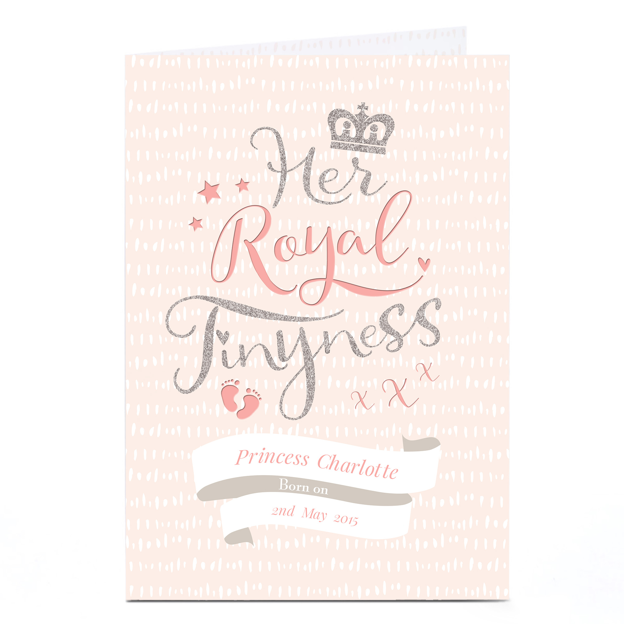 Personalised New Baby Card - Her Royal Tinyness