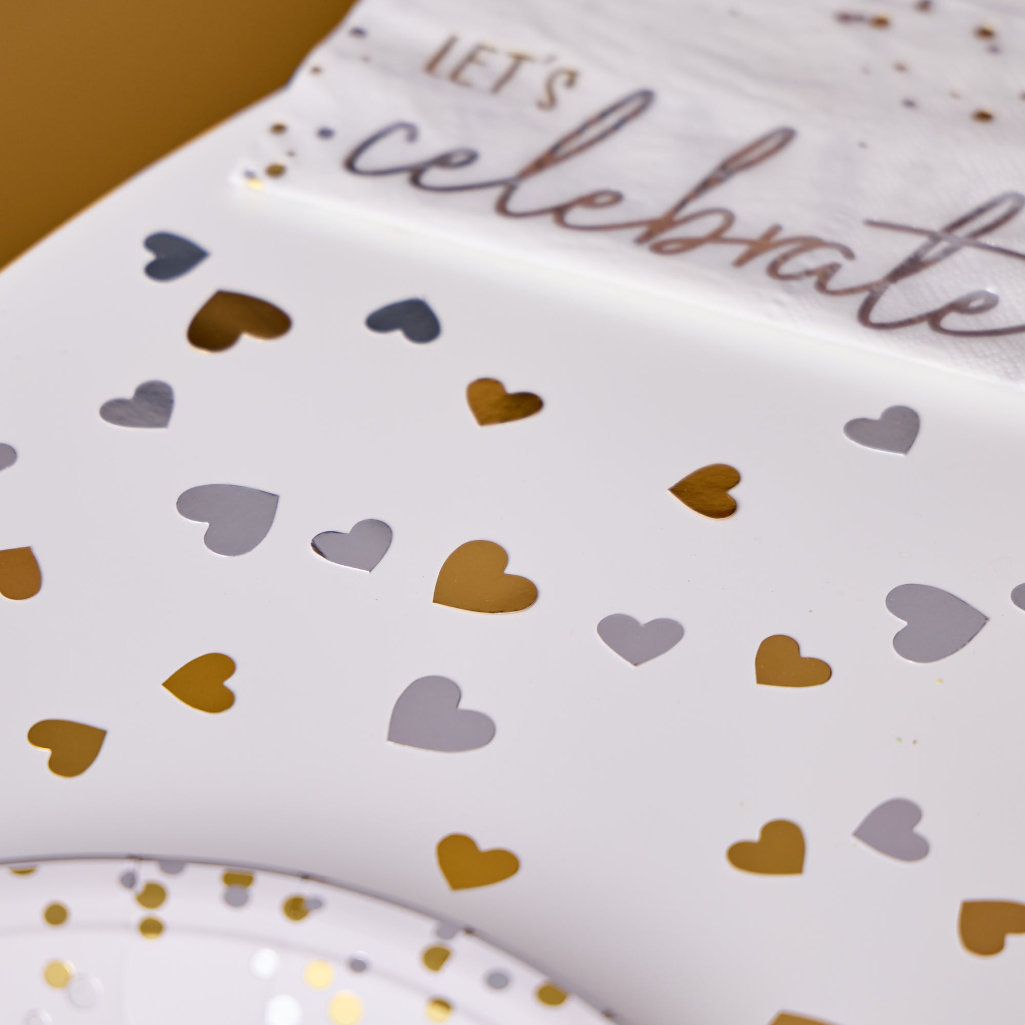 Silver & Gold Hearts Table Confetti