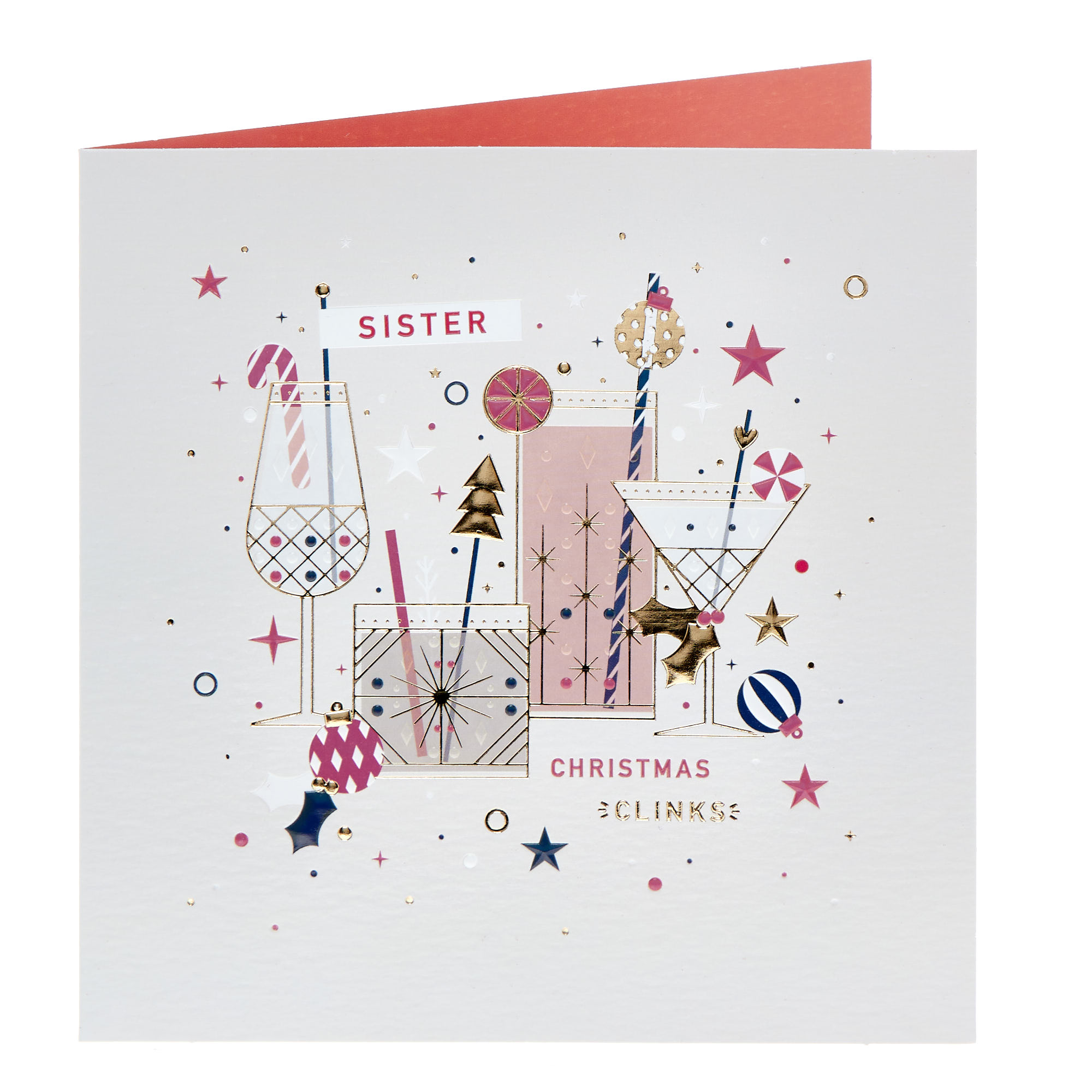 Sister Festive Tipples Christmas Card
