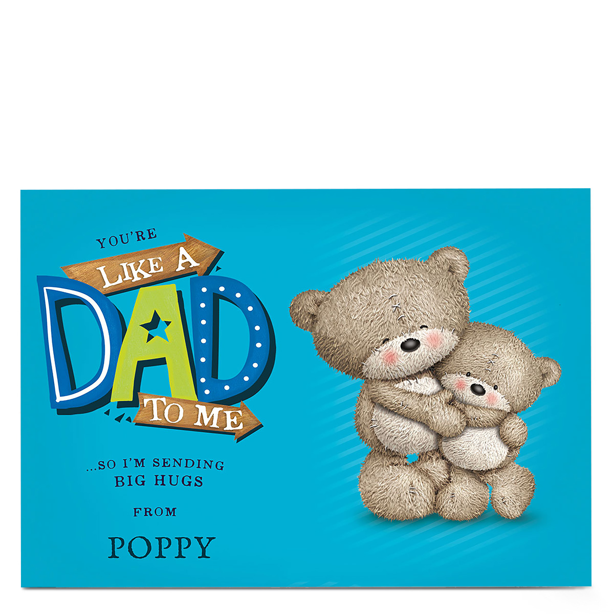 Personalised Hugs Father's Day Card - Like A Dad To Me