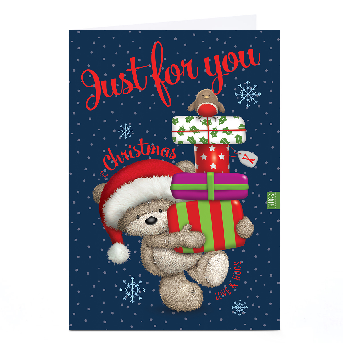 Personalised Christmas Card - HUGS - Just for You