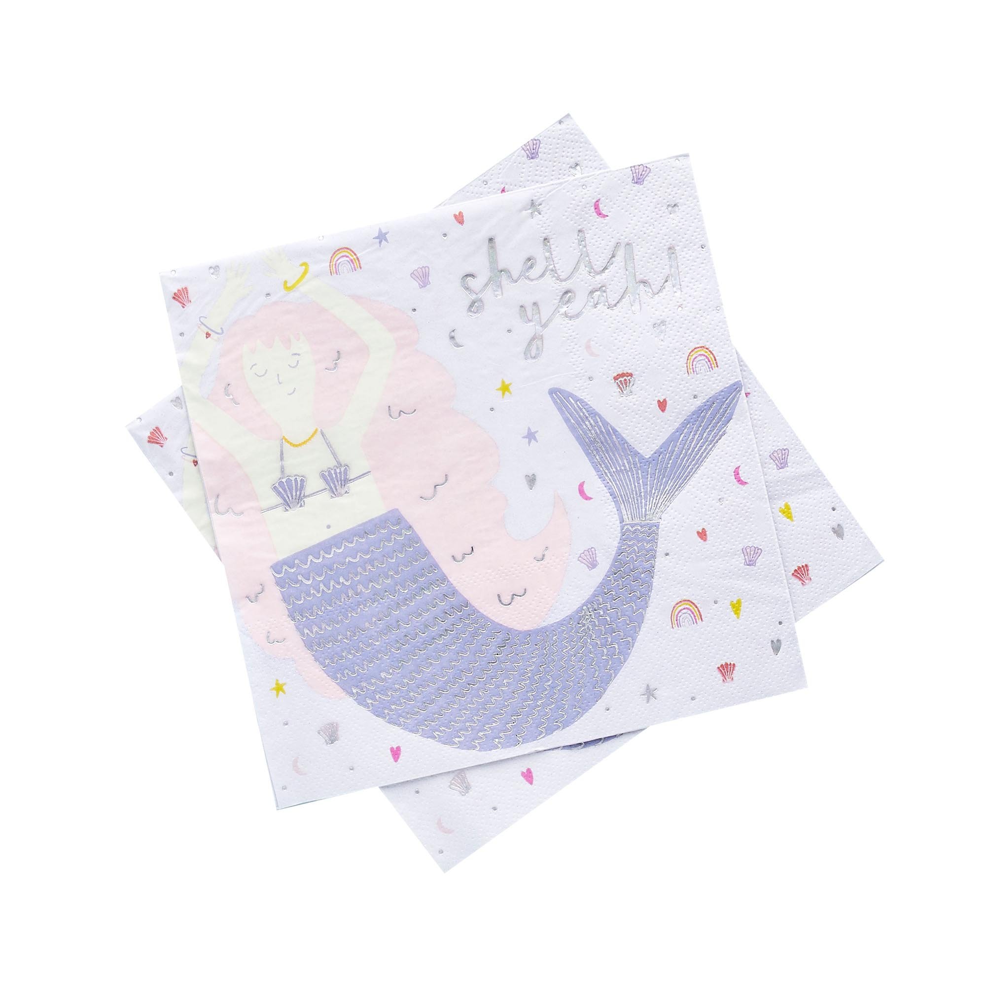 Mermaid Paper Napkins - Pack of 16