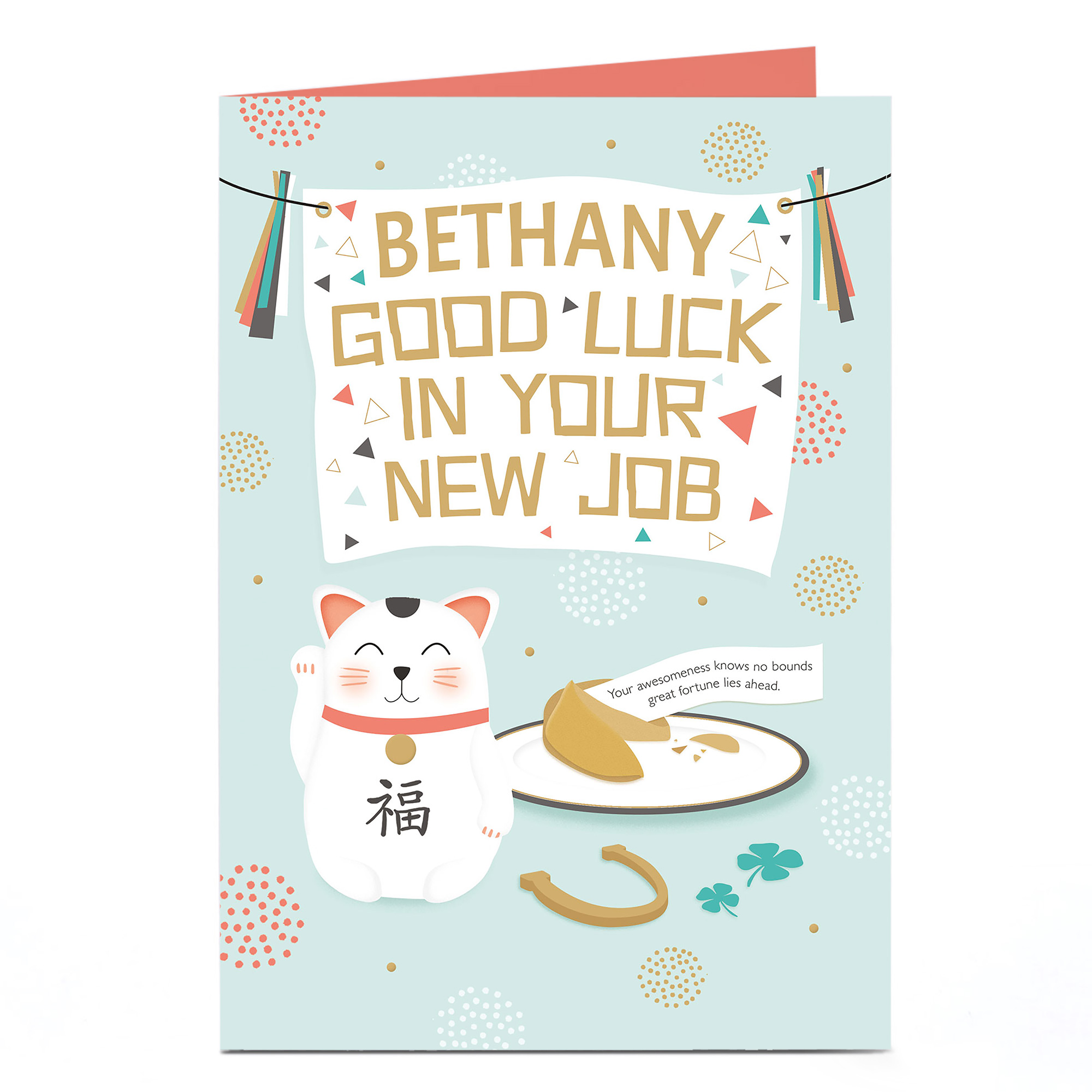 Personalised New Job Card - Good Fortune