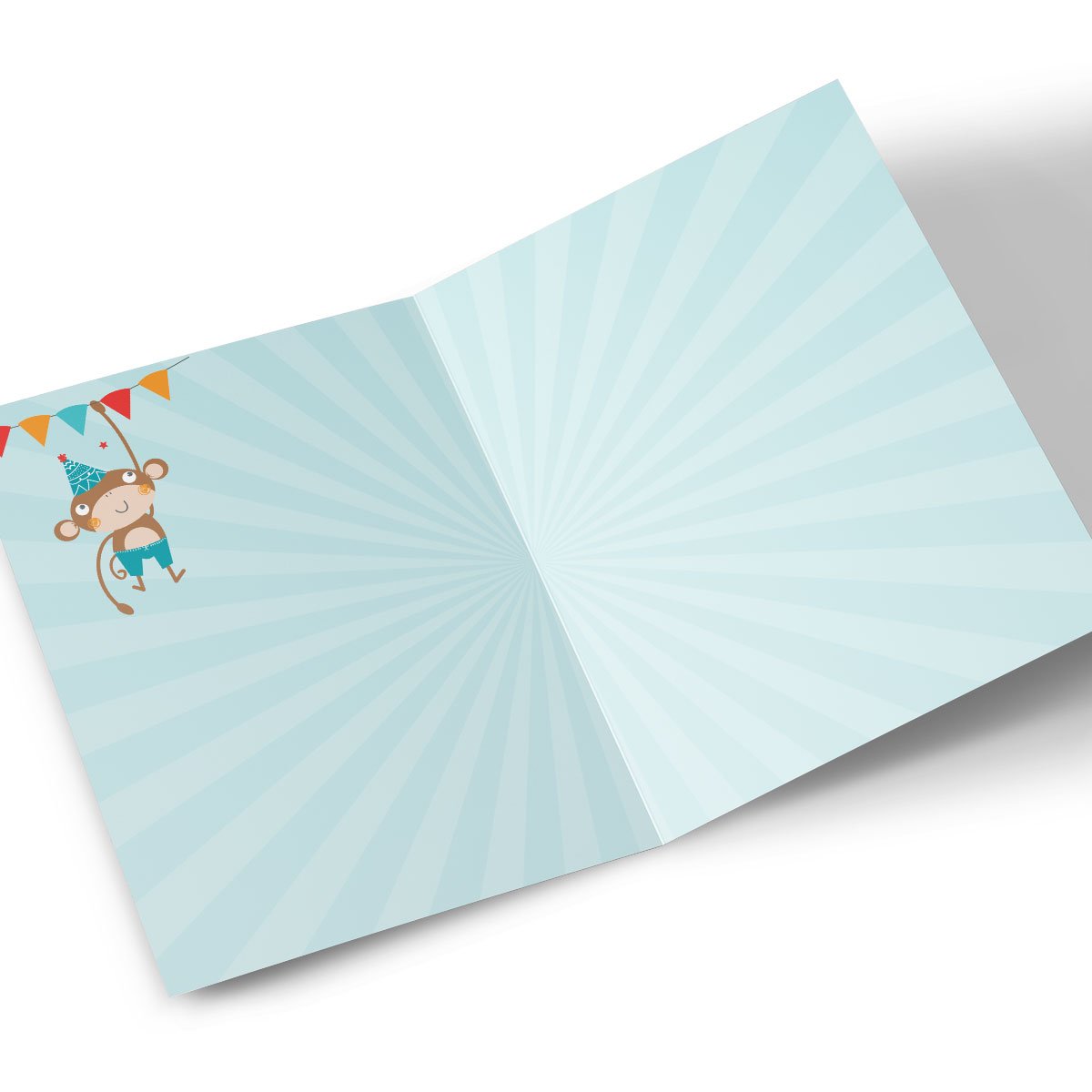 Personalised Birthday Card - Monkey & Lion Party, Editable Age