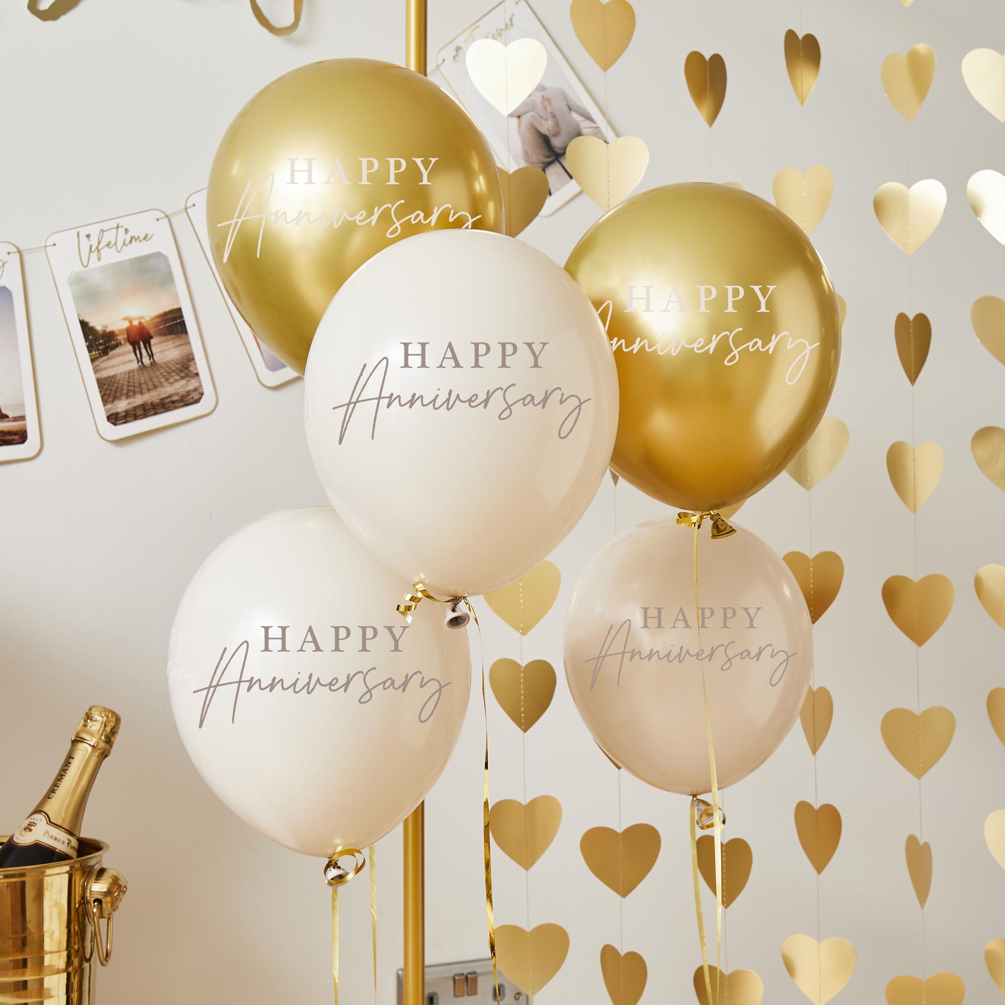 Anniversary 12-Inch Latex Balloons - Pack of 5