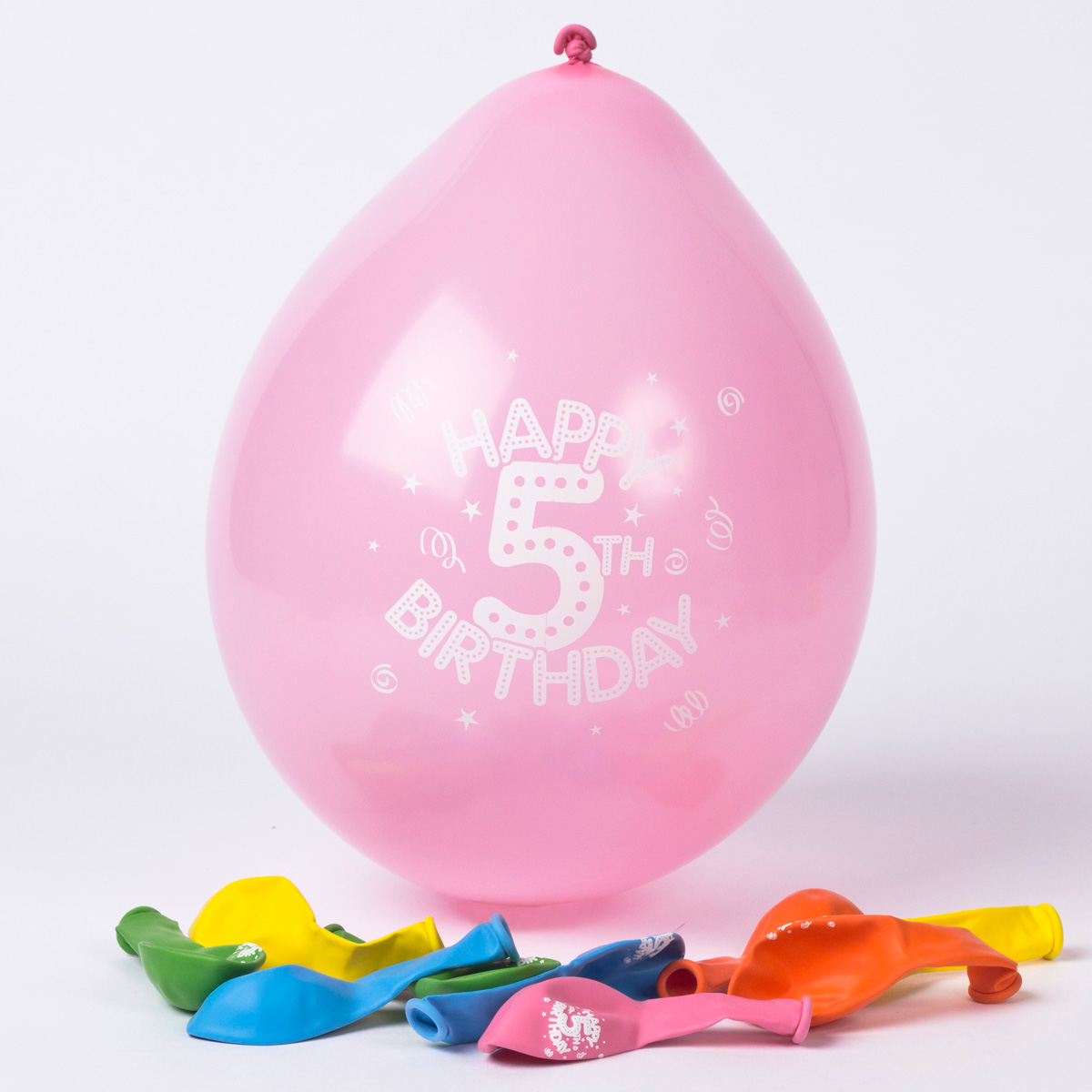 Multicoloured Age 5 Small Air-fill Latex Balloons, Pack Of 10