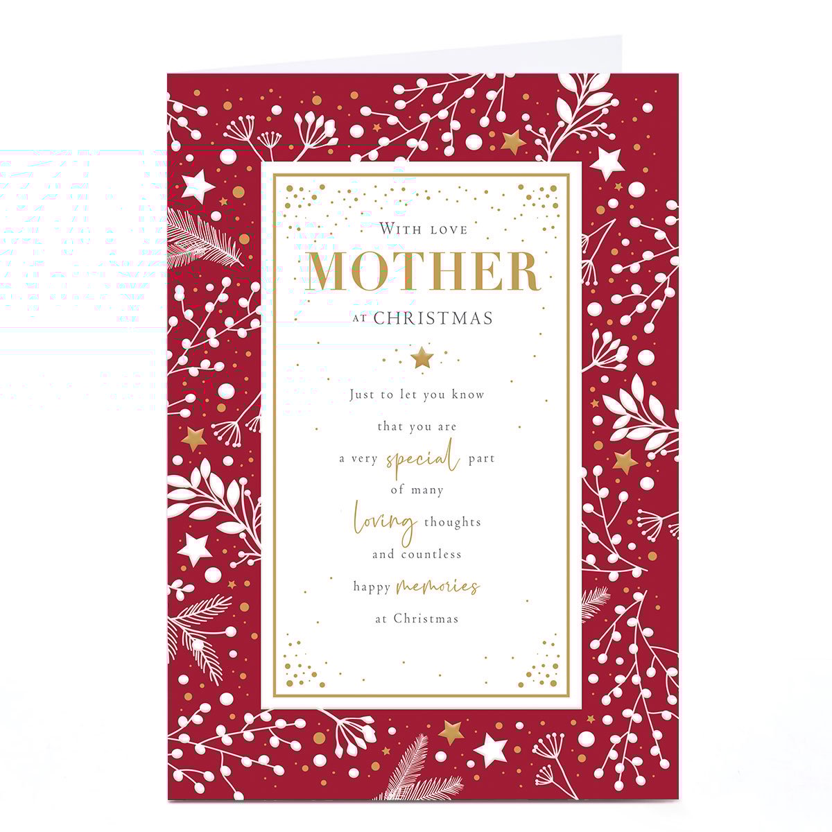 Christmas Card - With Love Mother At Christmas