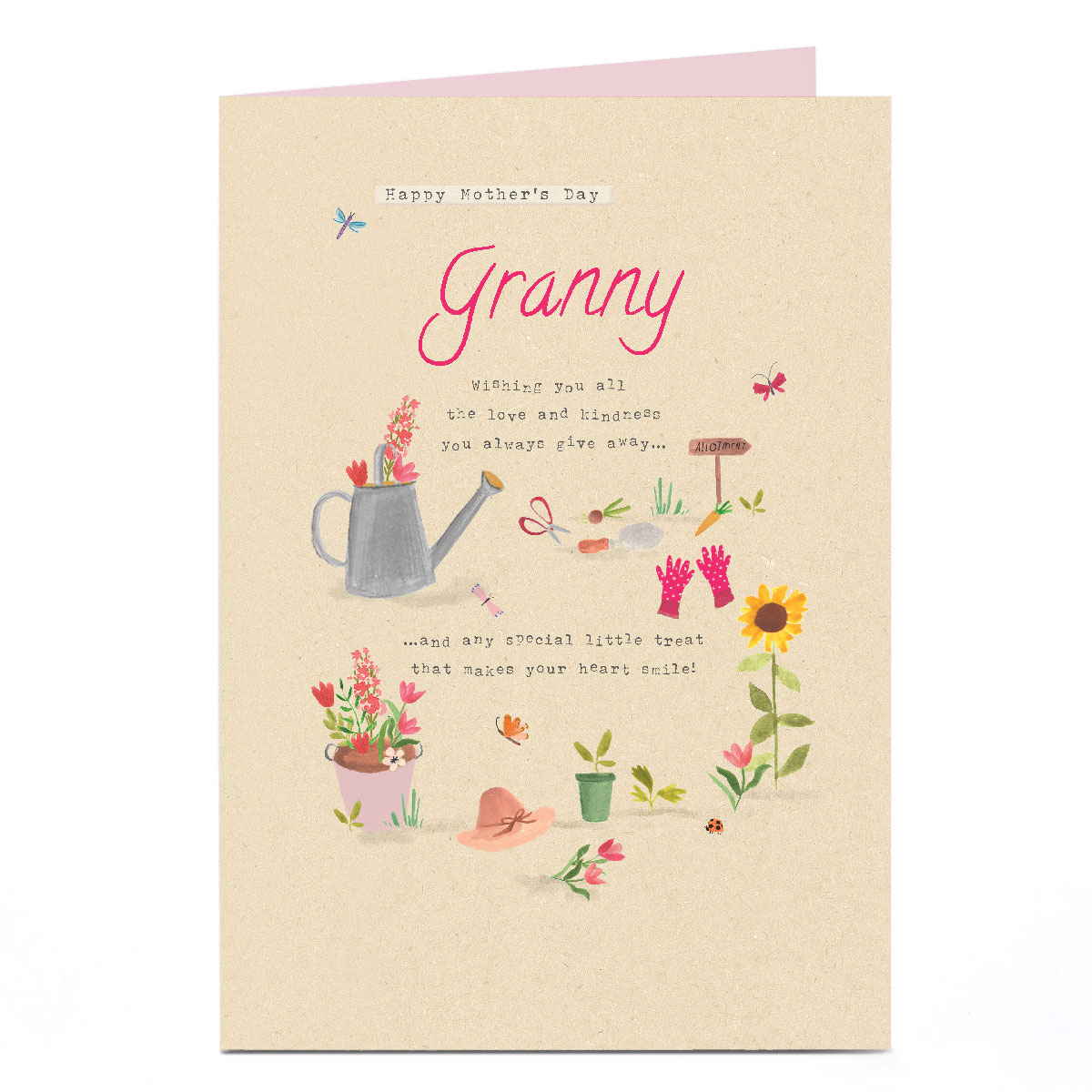 Personalised Mother's Day Card - Gardening Items Granny