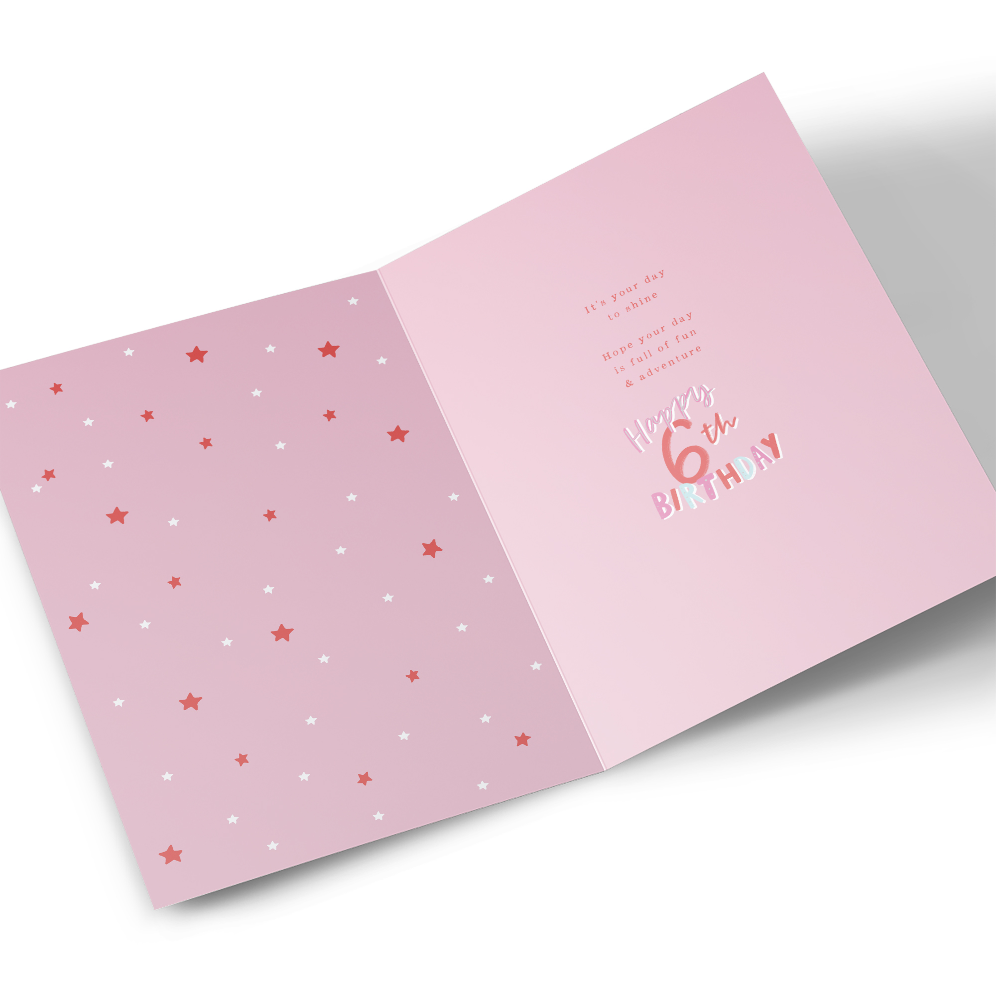 6th Birthday Card - Girl Power